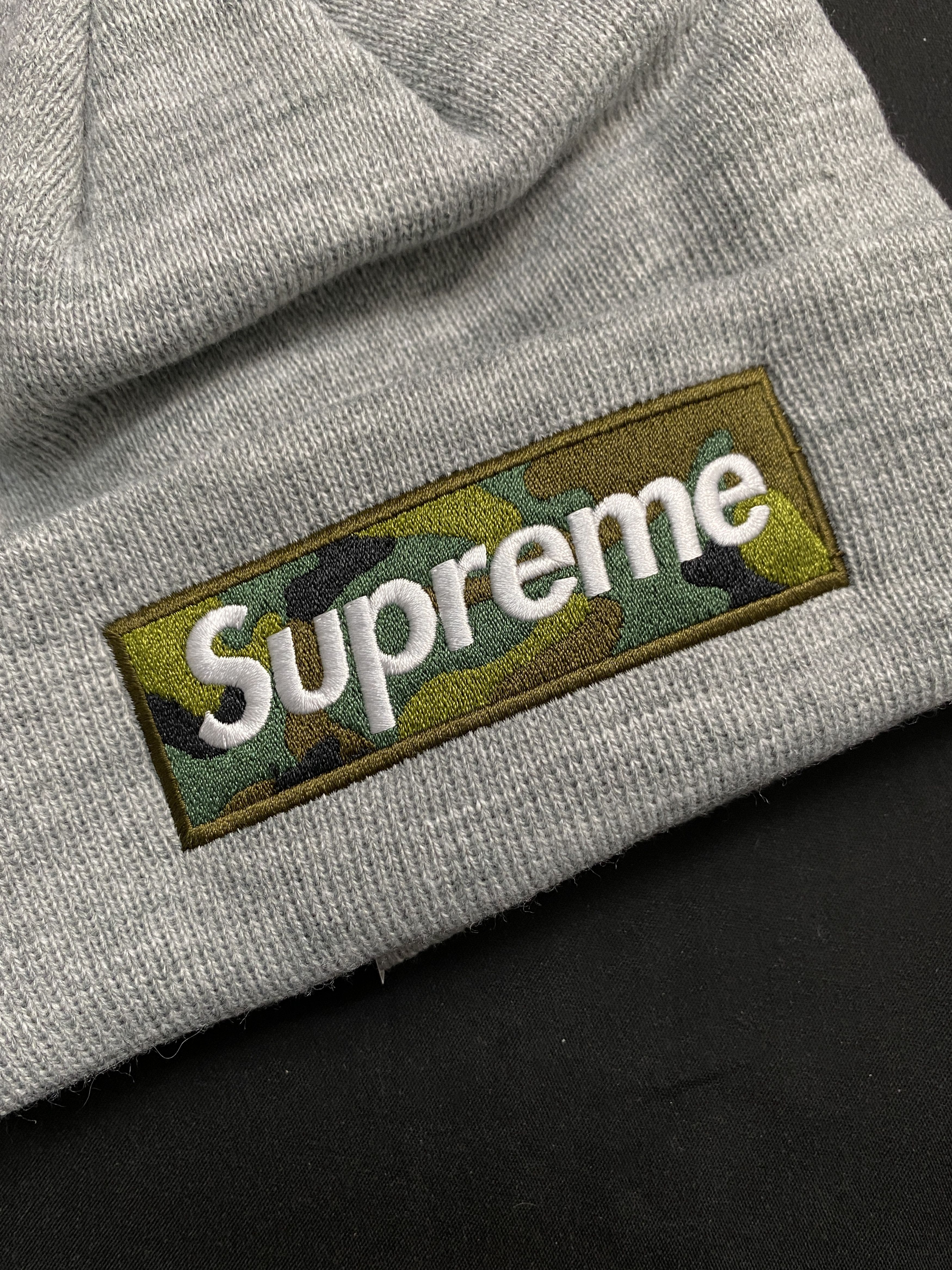 New Era × Supreme Deadstock Supreme New Era Box Logo Beanie Hats Gray OS Size ONE SIZE - 2 Thumbnail