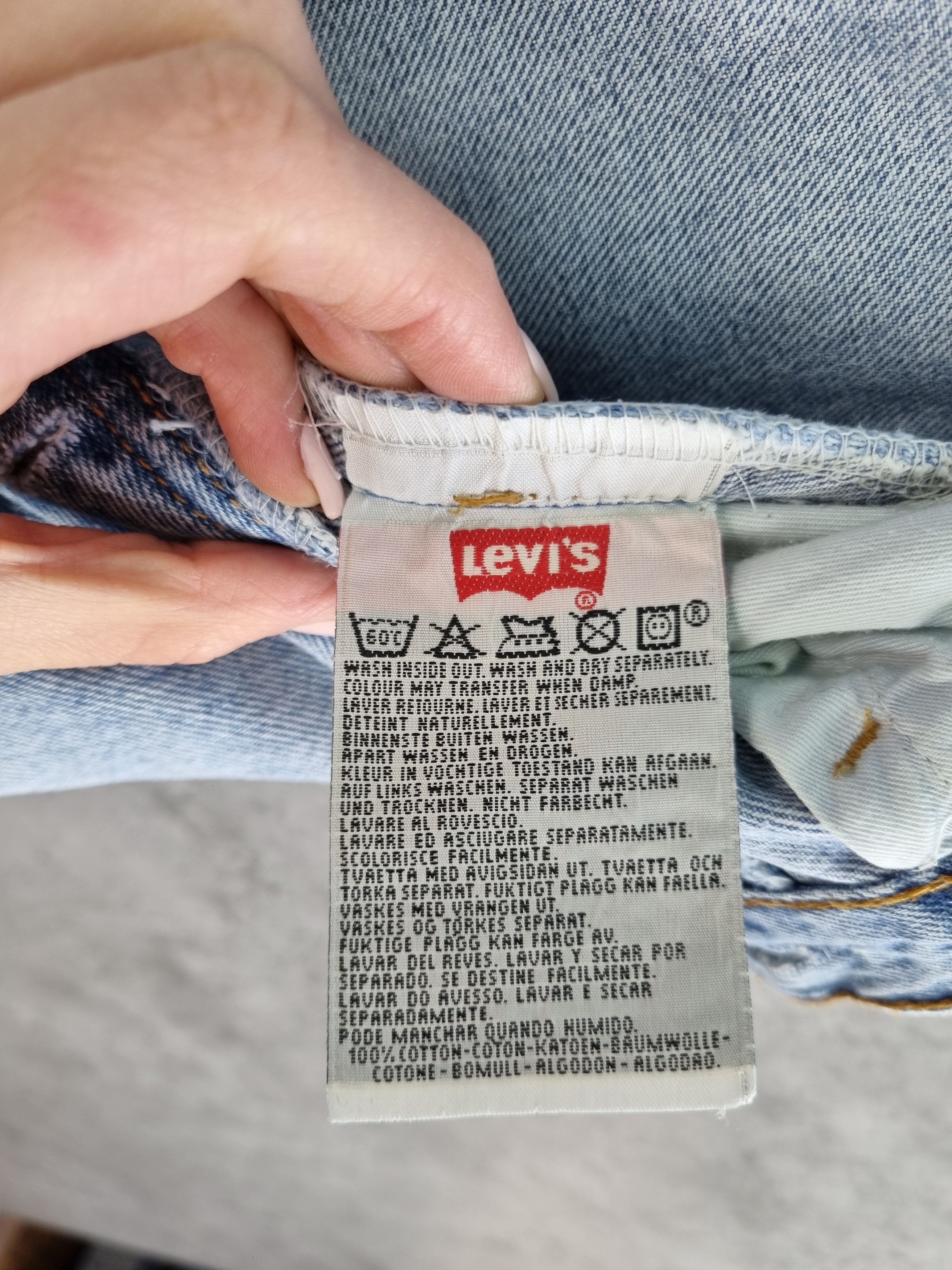 Levi's × Levi's Vintage Clothing × Vintage 95s Unique Blue Sky Faded in Time Levis 501 Beautiful Jeans Size US 31 - 6 Thumbnail