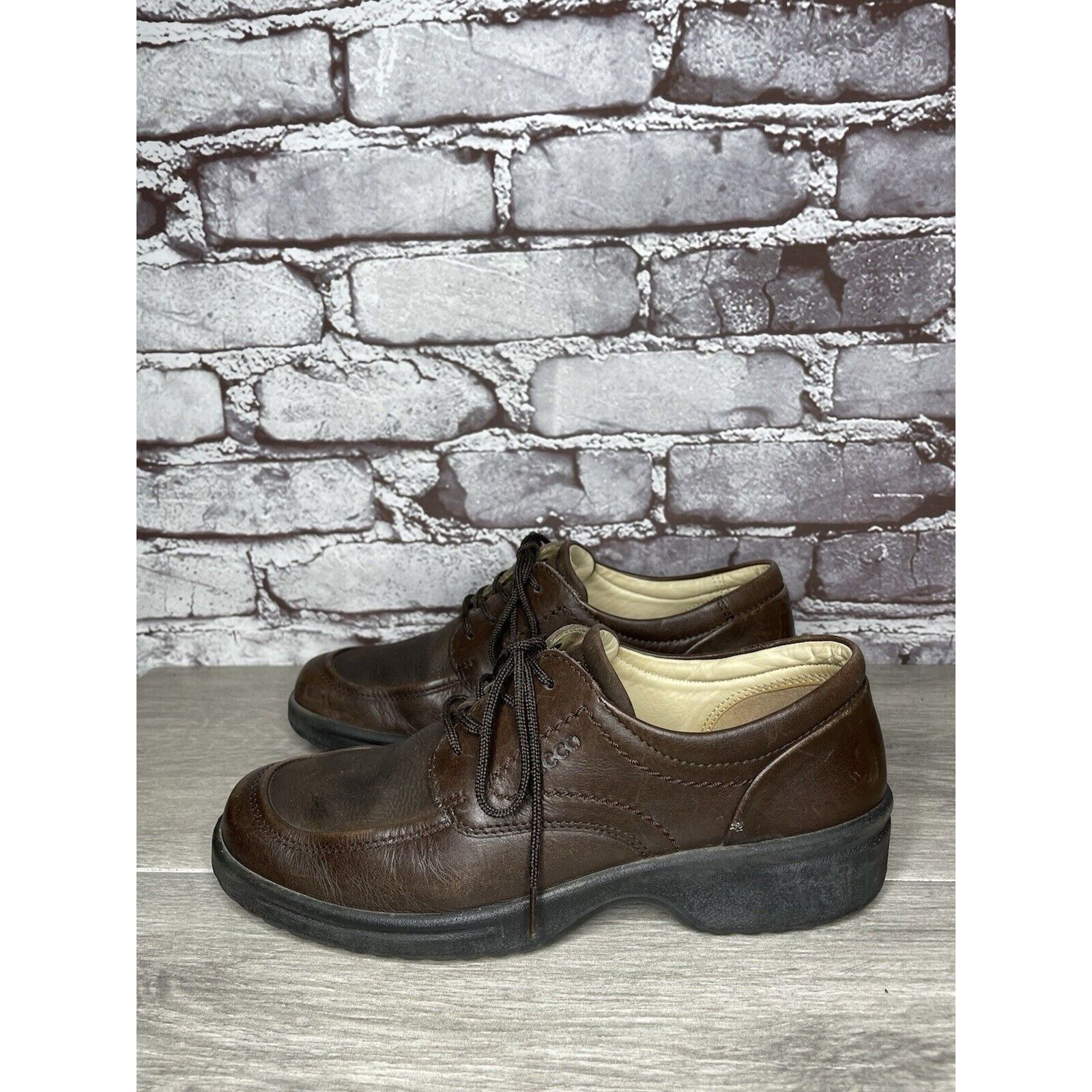 Ecco Ecco Choice Brown Suede Leather Comfort Lace Up Shoes Women’ Size US 7.5 / IT 37.5 - 1 Thumbnail