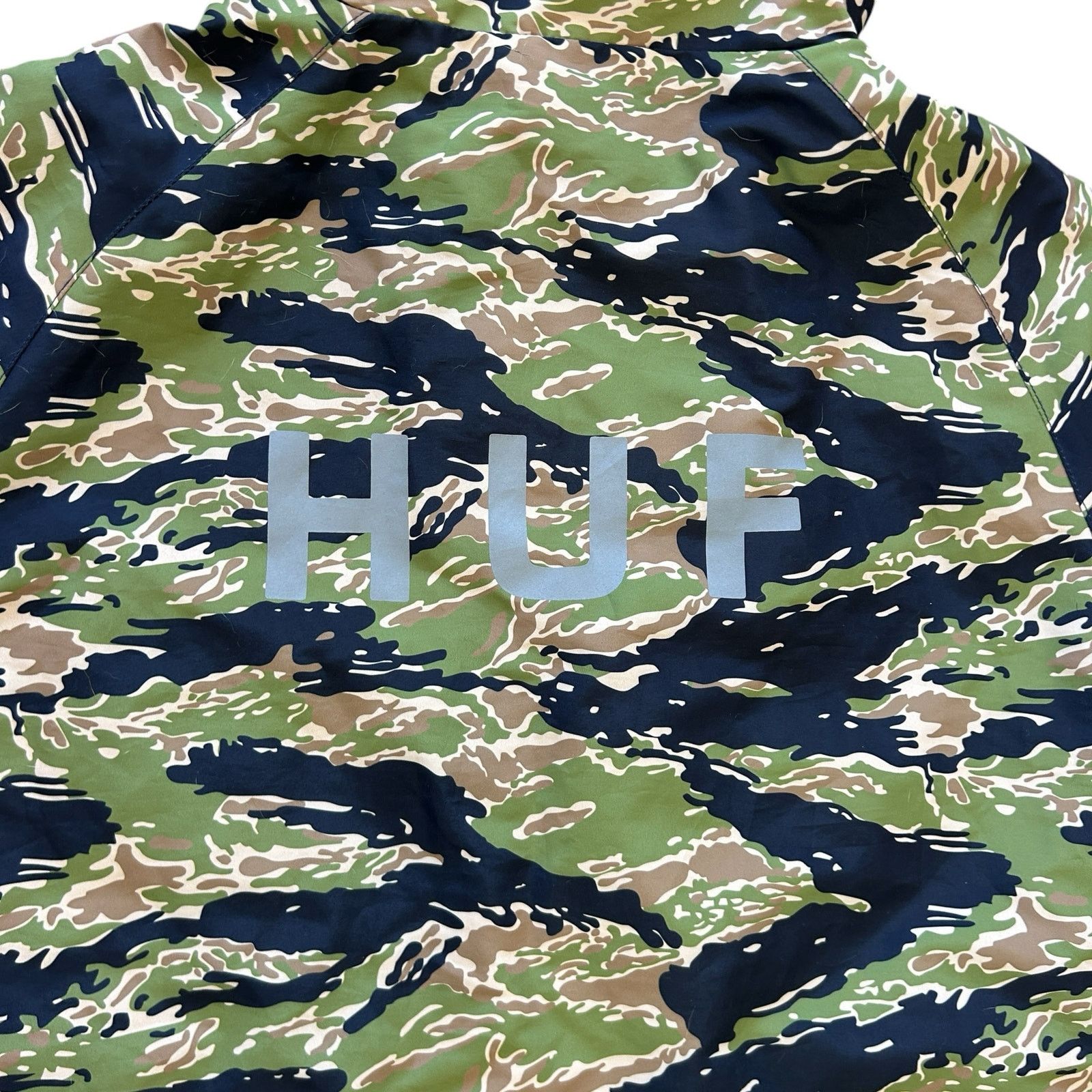 Huf HUF Camo Jacket Windbreaker Mens Med Green Black Streetwear Size US M / EU 48-50 / 2 - 3 Thumbnail
