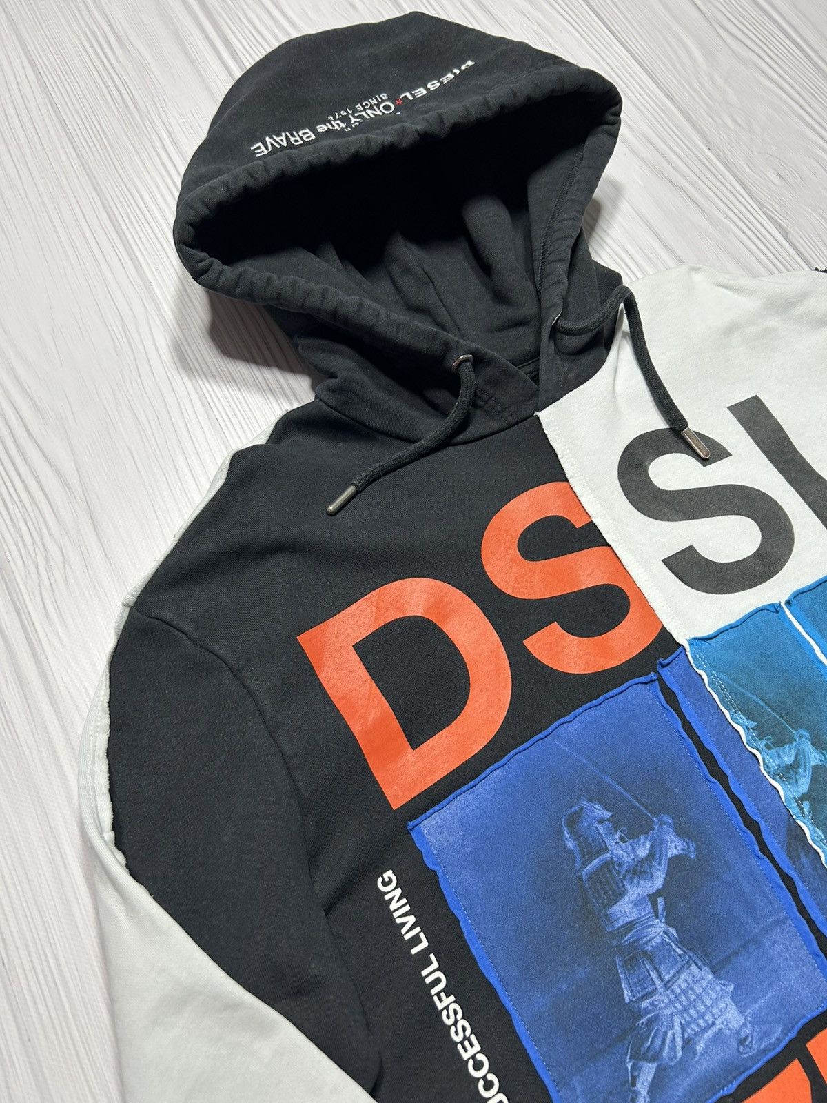Diesel Rare Diesel Brave Division Big Logo Patch Hoodie Size S Size US S / EU 44-46 / 1 - 7 Thumbnail