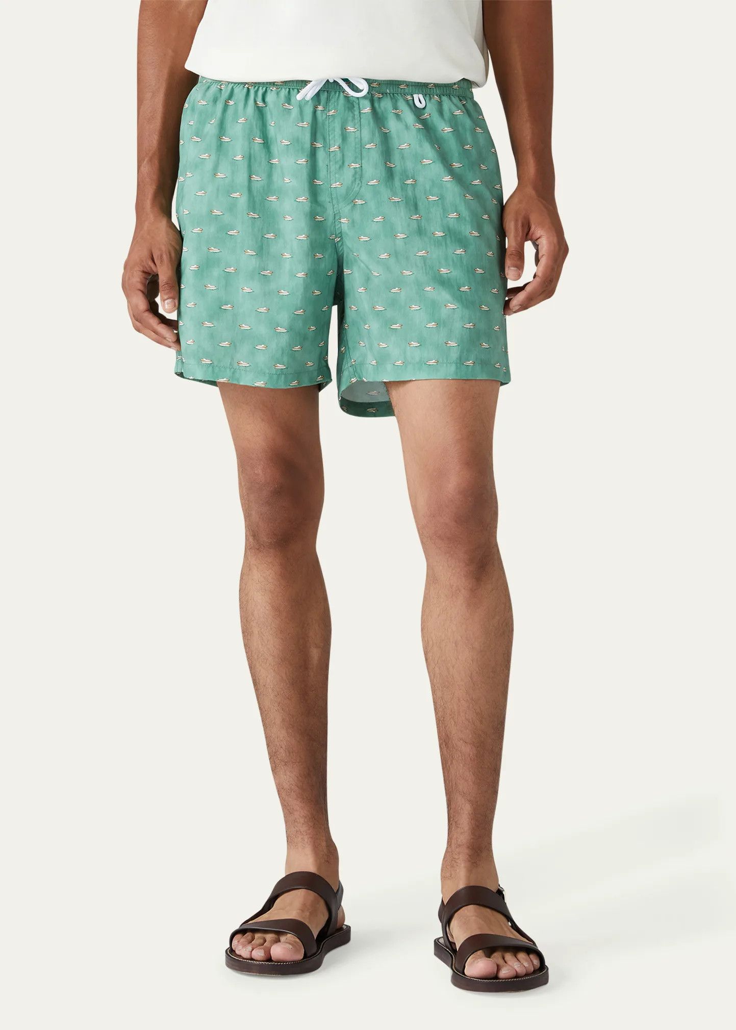 Loro Piana o1srvl11e1024 Bay Swim Trunk in Green Size US 30 / EU 46 - 4 Thumbnail