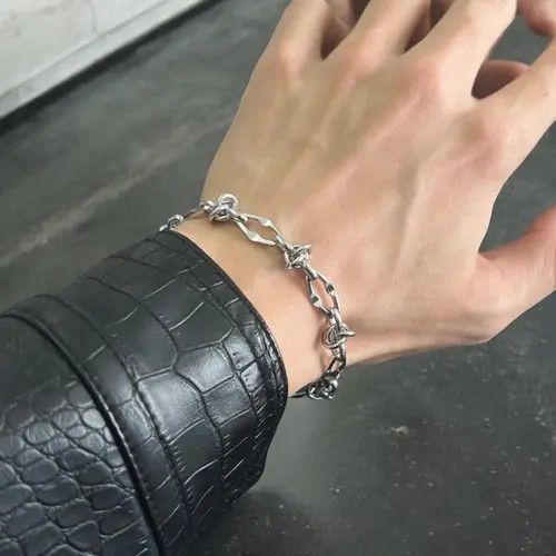 Other Barbed Wire Bracelet, Silver Thorn Bracelet Size ONE SIZE - 1 Thumbnail
