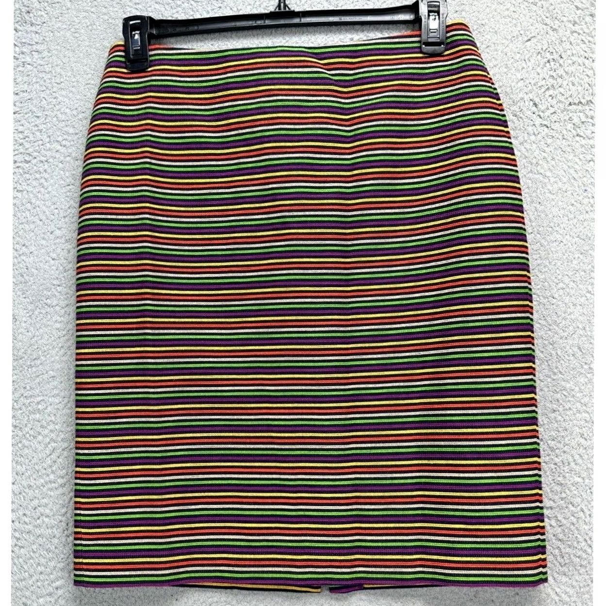 Talbots Talbots Skirt Suit Womens 8 Multi Striped Button Front Pencil Straight Jacket Set 2 Piece Notch Lapel VINTAGE? Size 30" / US 8 / IT 44 - 2 Thumbnail