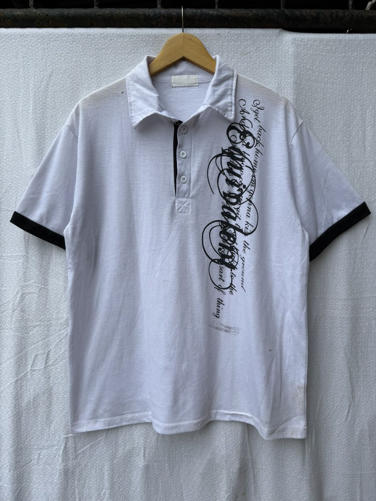 Japanese Brand Roiwhq japanese poem polo button shirt Size US L / EU 52-54 / 3 - 3 Thumbnail