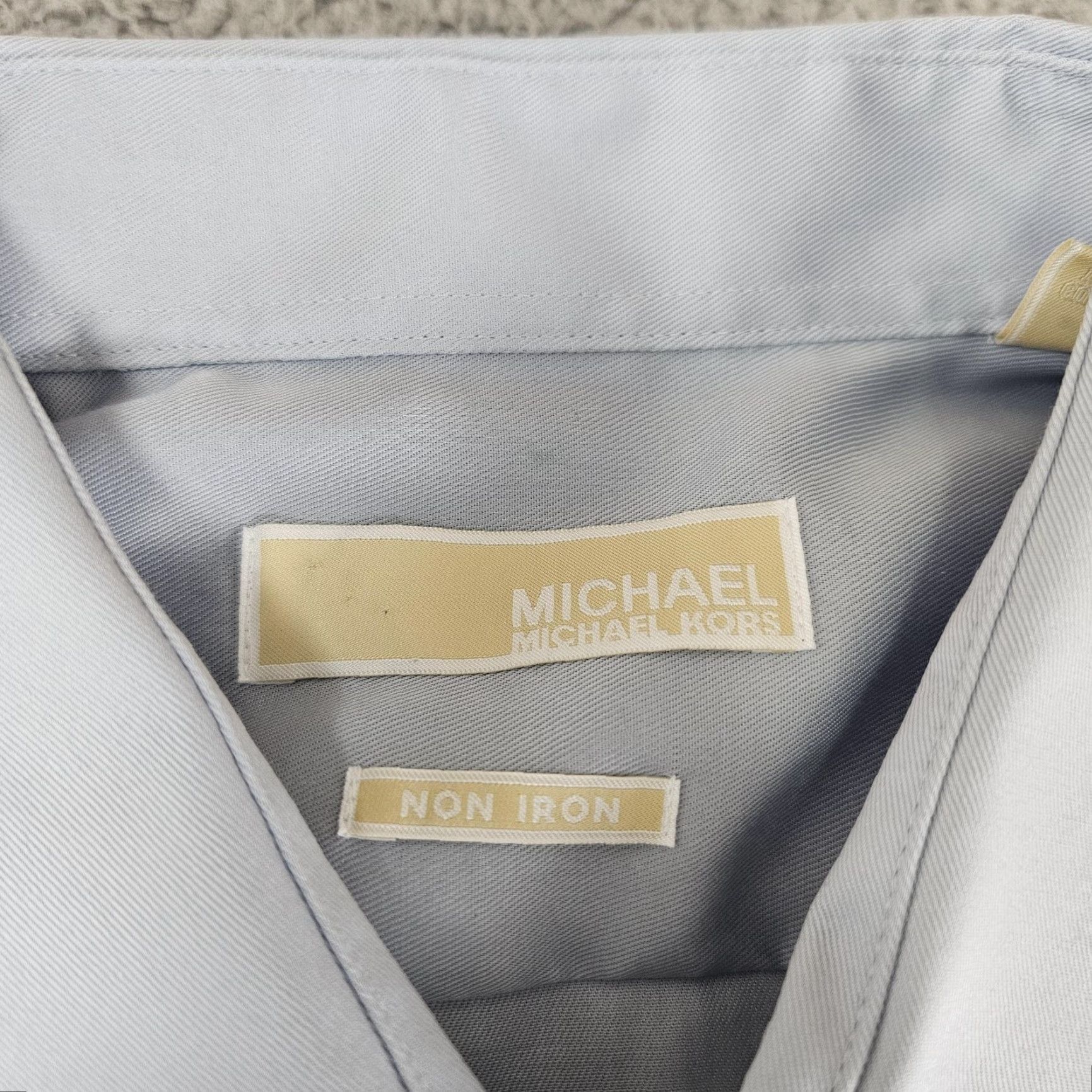 Michael Kors Michael Kors Shirt Mens 17 32/33 Non Iron Dress Button Up Long Sleeve Pocket Size 48R - 3 Thumbnail