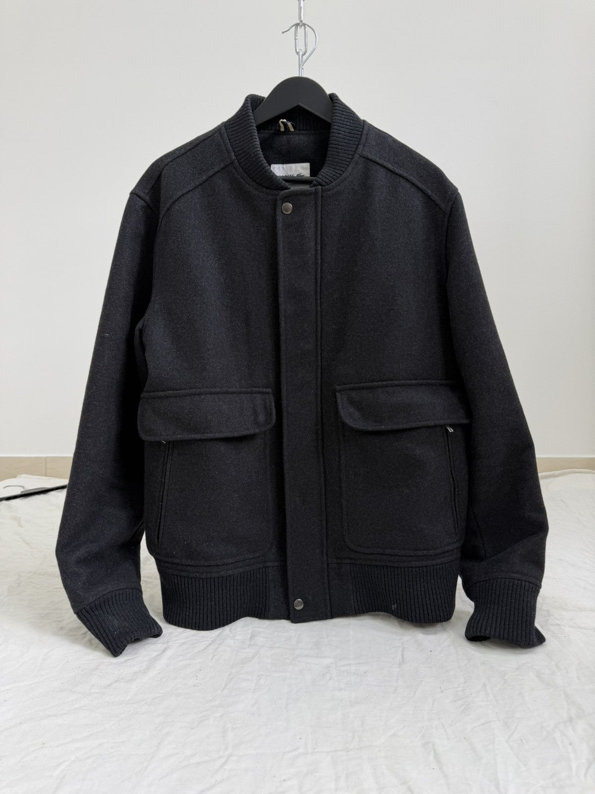 Lacoste Vintage Lacoste Cargo Multi-Zip Wool Jacket Luxury Size US XL / EU 56 / 4 - 4 Thumbnail