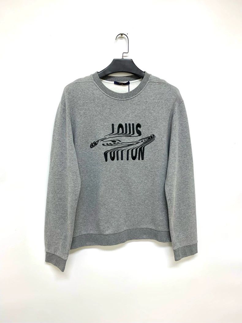 Louis Vuitton Louis Vuitton Embroidered Gray Sweatshirt - dmc Size US XL / EU 56 / 4 - 1 Thumbnail