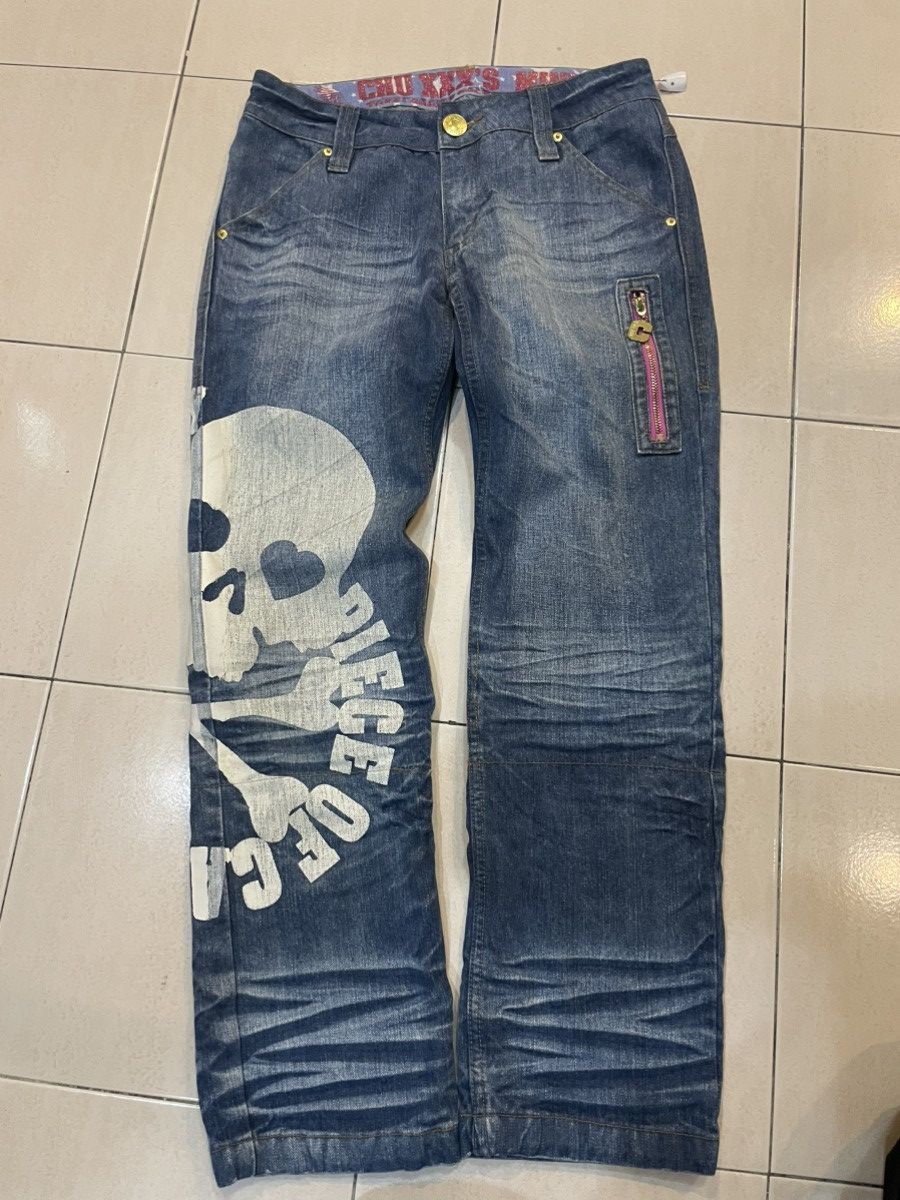 Japanese Brand 🔥PUNK🔥CHU XXX JAPANESE BRAND JEANS Size 31" - 1 Thumbnail