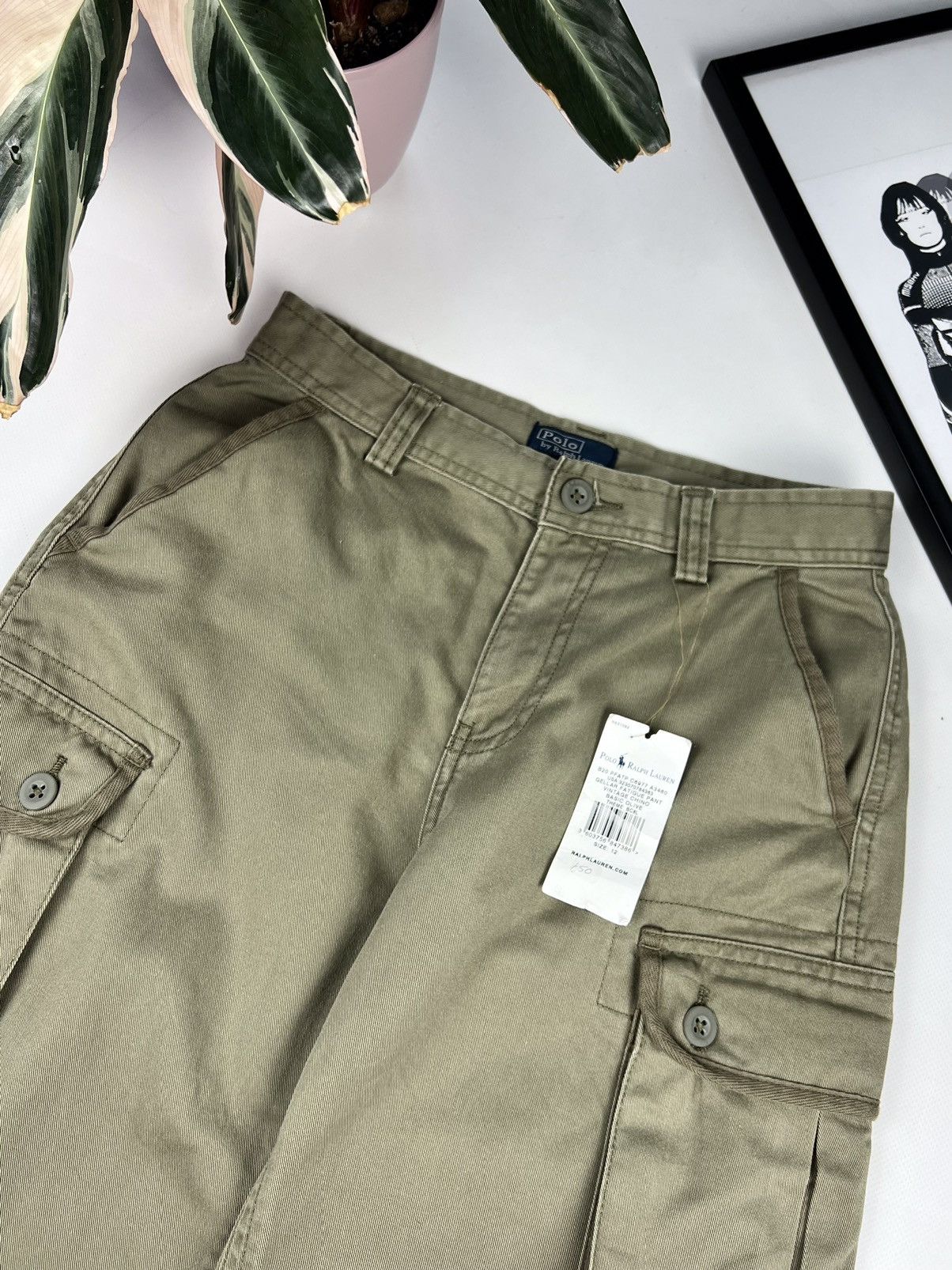 Polo Ralph Lauren × Vintage Polo Ralph Lauren Military Cargo Trousers Pant Size US 26 / EU 42 - 2 Thumbnail