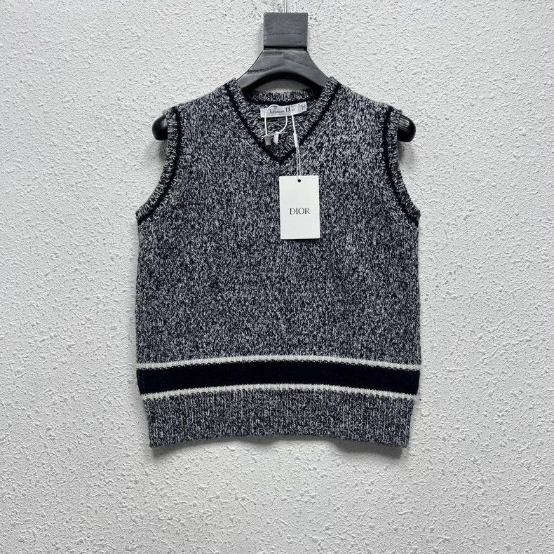Dior Dior Women's Gray Wool Pullover Sweater 0089 Size XS / US 0-2 / IT 36-38 - 1 Thumbnail