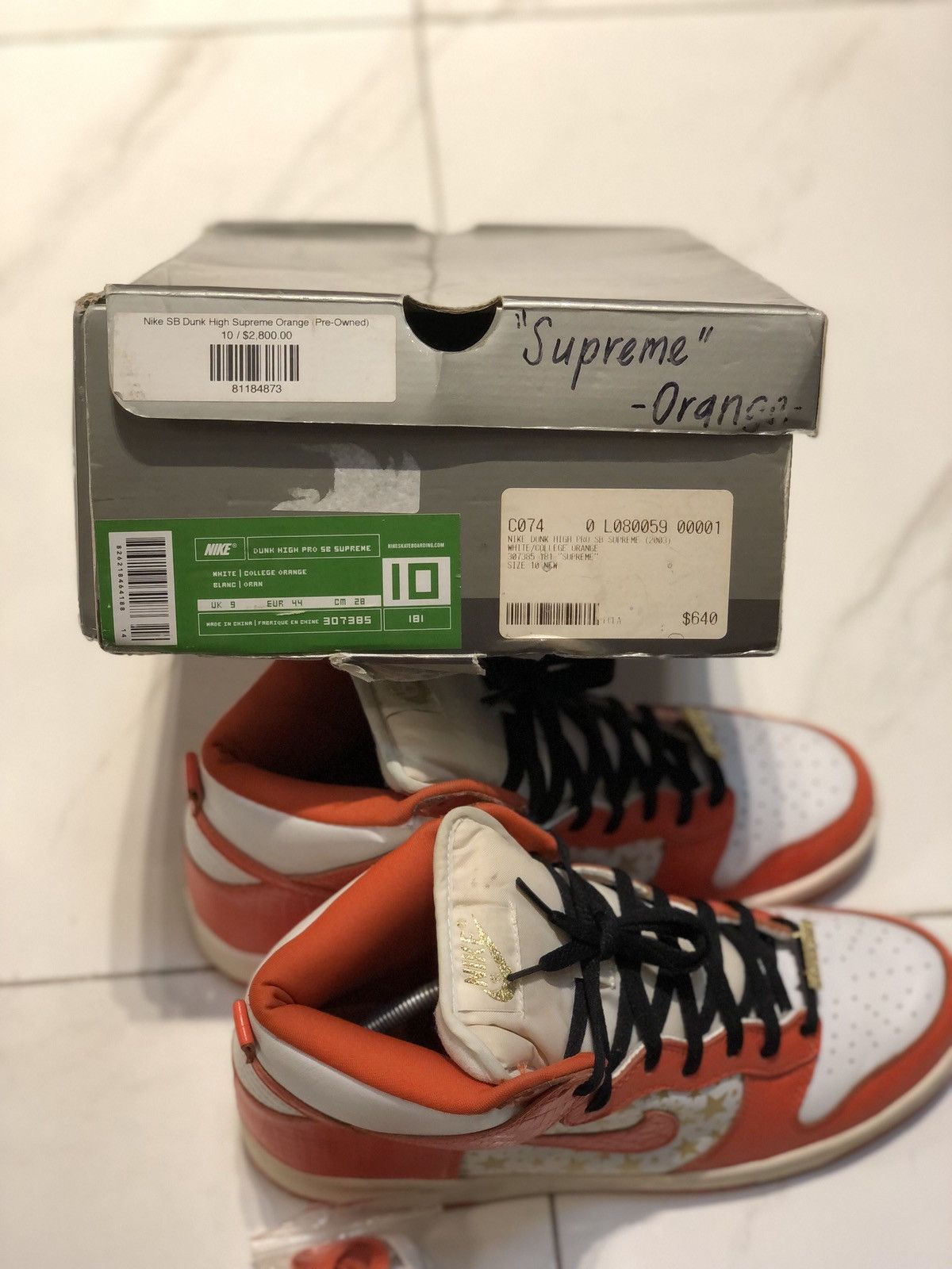 Nike SB Nike Dunk High Pro SB Supreme (2003) Size US 10 / EU 43 - 10 Thumbnail