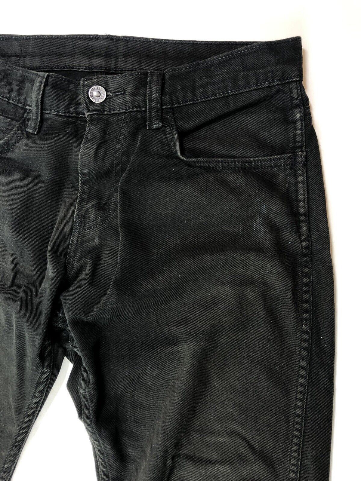Levi's × Vintage Levis 513 Black Tab Slim Straight Stretch Jeans 31.5 x 28.5 Size US 31 - 2 Thumbnail