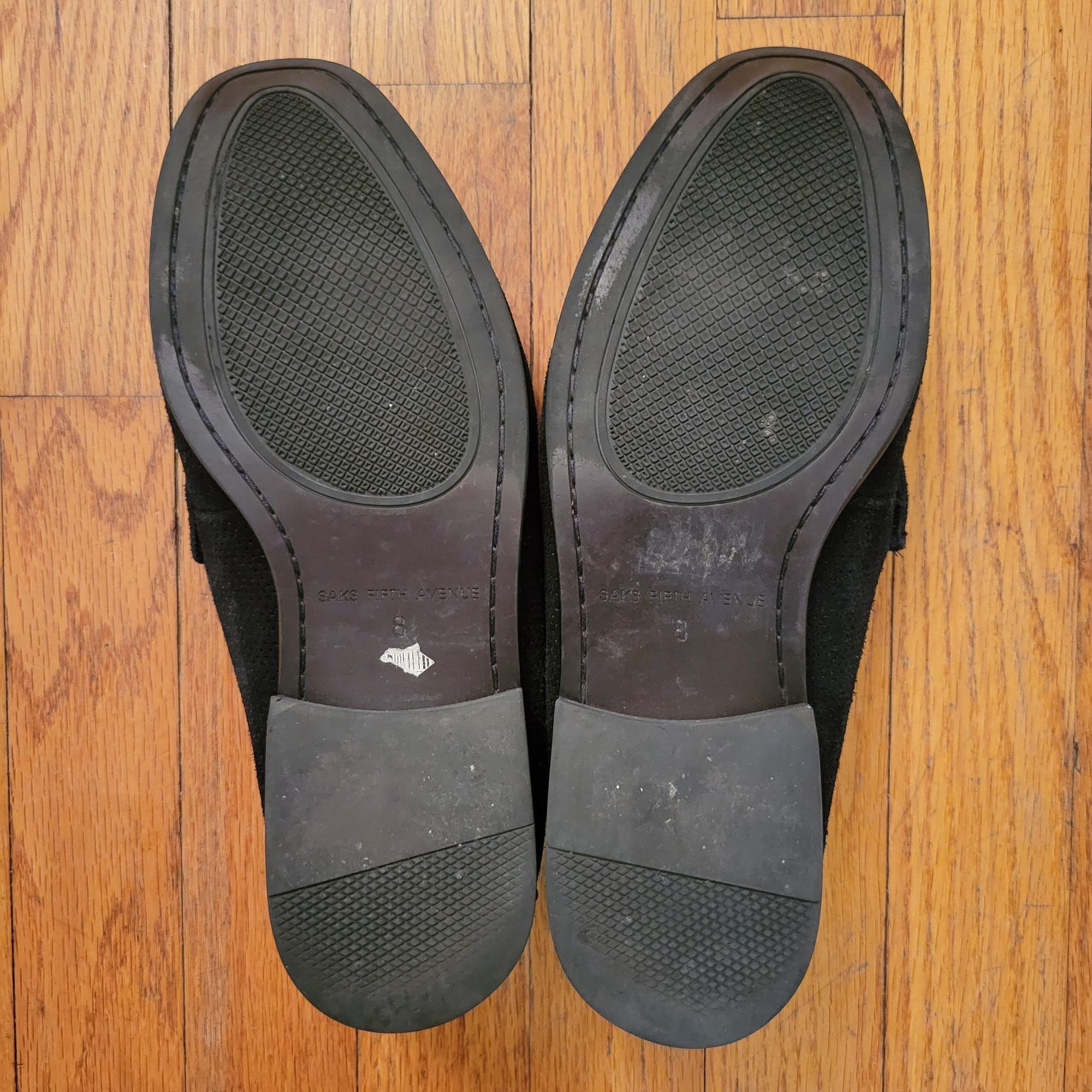 Saks Fifth Avenue Saks Fifth Avenue Black Leather Loafers Metal Horse Bit Acce Size US 8 / EU 41 - 3 Thumbnail