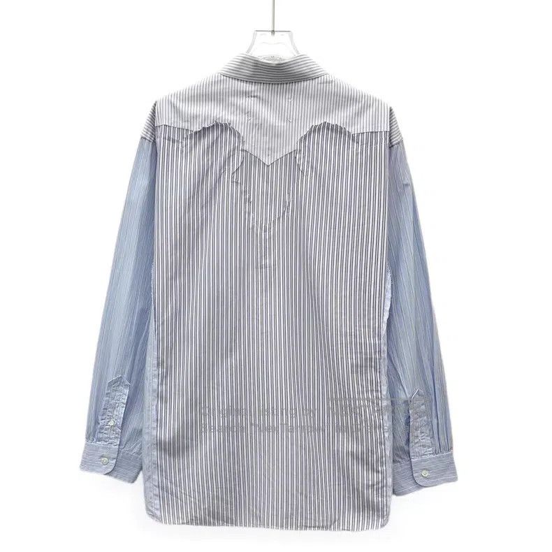 Maison Margiela Maison Margiela Size 39 Light blue striped cotton lapel sin Size XS / US 0-2 / IT 36-38 - 2 Thumbnail