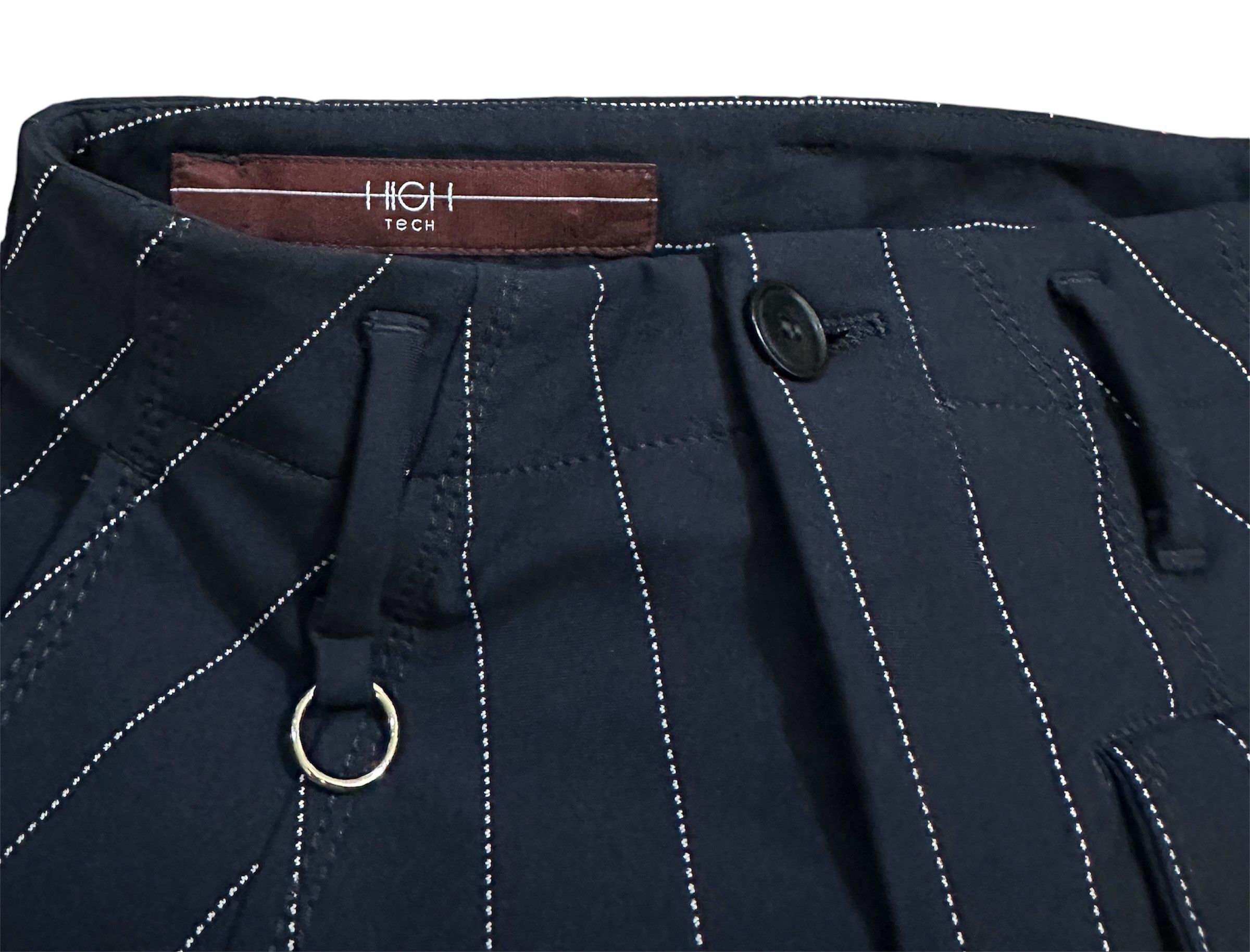 Designer HIGH Striped Blue Trousers Size 26" / US 2 / IT 38 - 5 Thumbnail