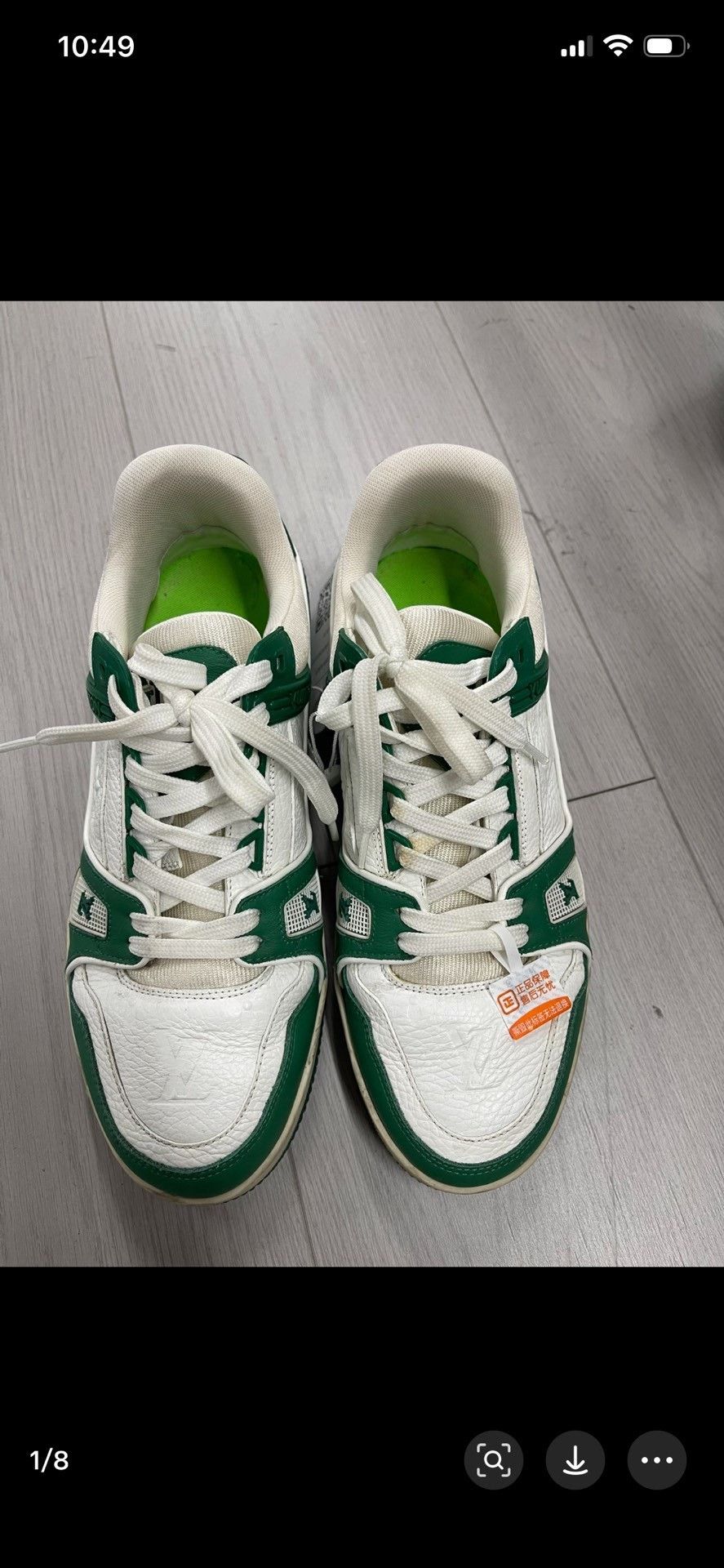 Louis Vuitton Louis Vuitton Green Lowtop Sneakers 5.5 Men Size US 5.5 / EU 38 - 1 Thumbnail
