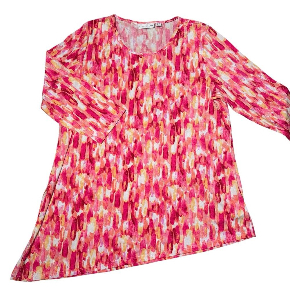 Other Susan Graver Liquid Knit Asymmetrical Tunic Top Size L Size L / US 10 / IT 46 - 6 Thumbnail