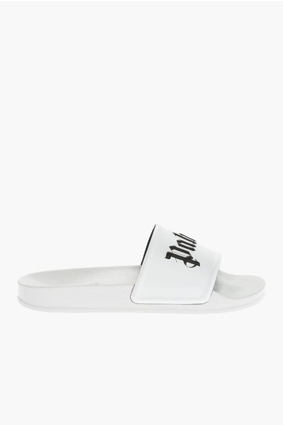 image of Palm Angels Og1Mm0524 Rubber Pool Slides In White, Men's (Size 6)
