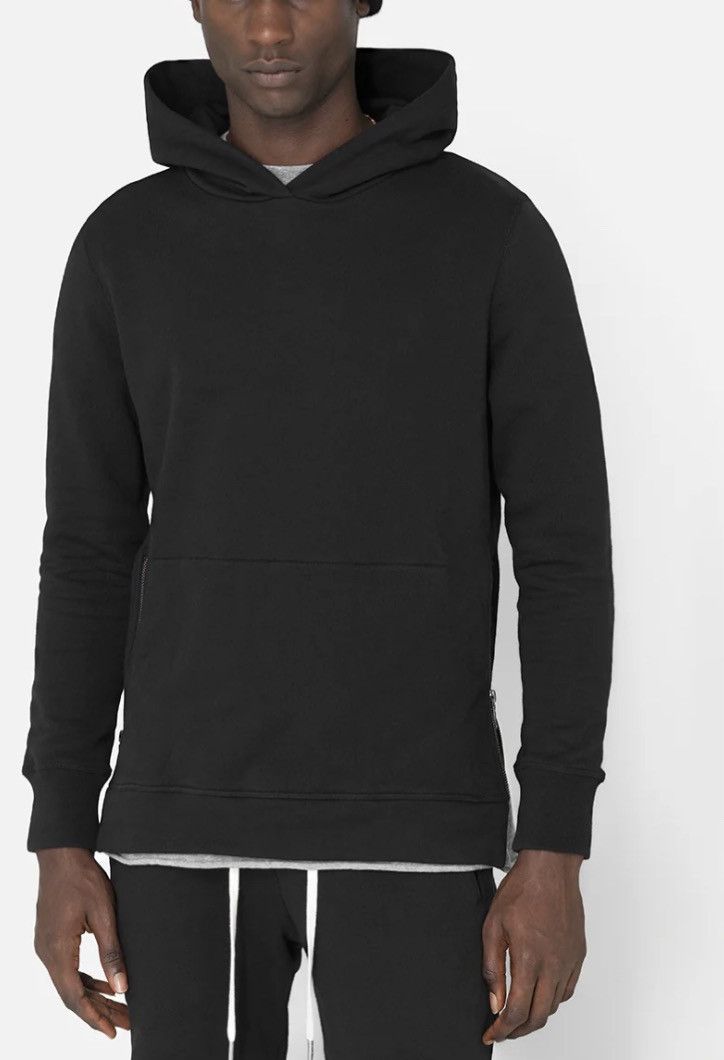 John Elliott $198 John Elliott Black Slim Terry Villain Side Zip Hoodie Size US L / EU 52-54 / 3 - 1 Thumbnail