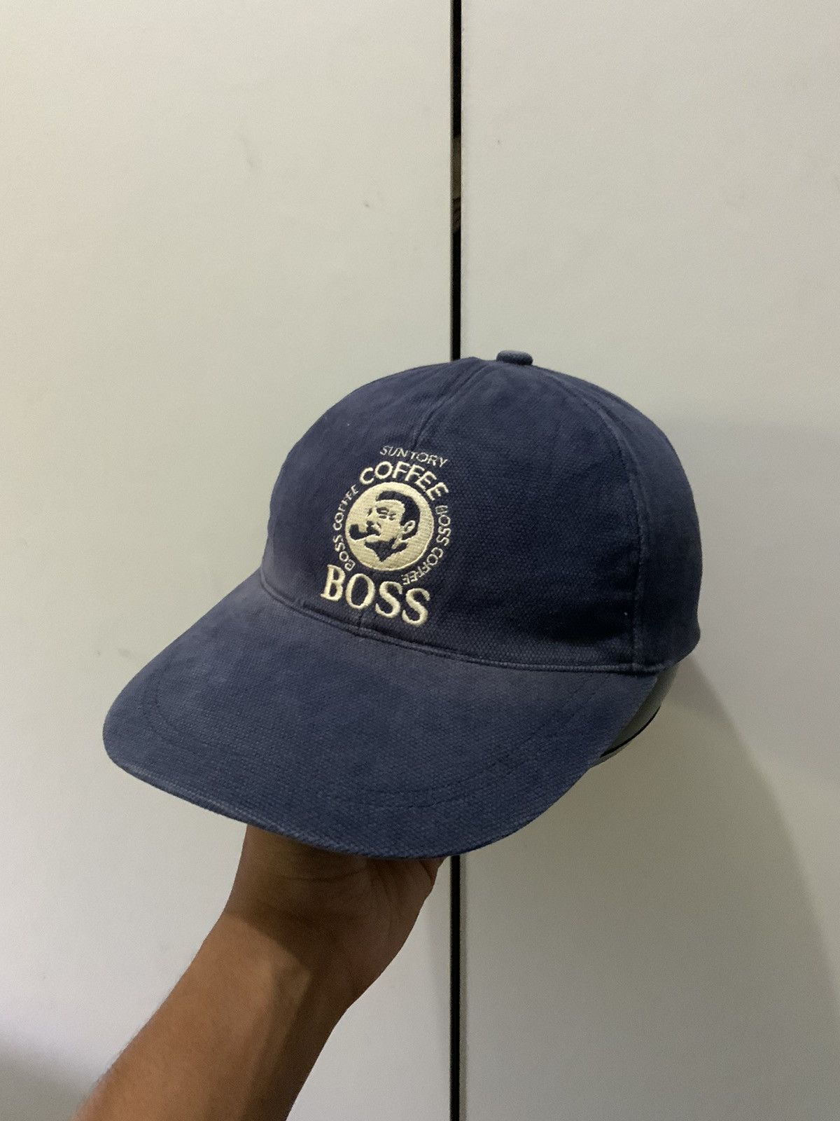 Japanese Brand Suntory Boss Coffee Indigo Fade Vintage Hat Size ONE SIZE - 1 Thumbnail