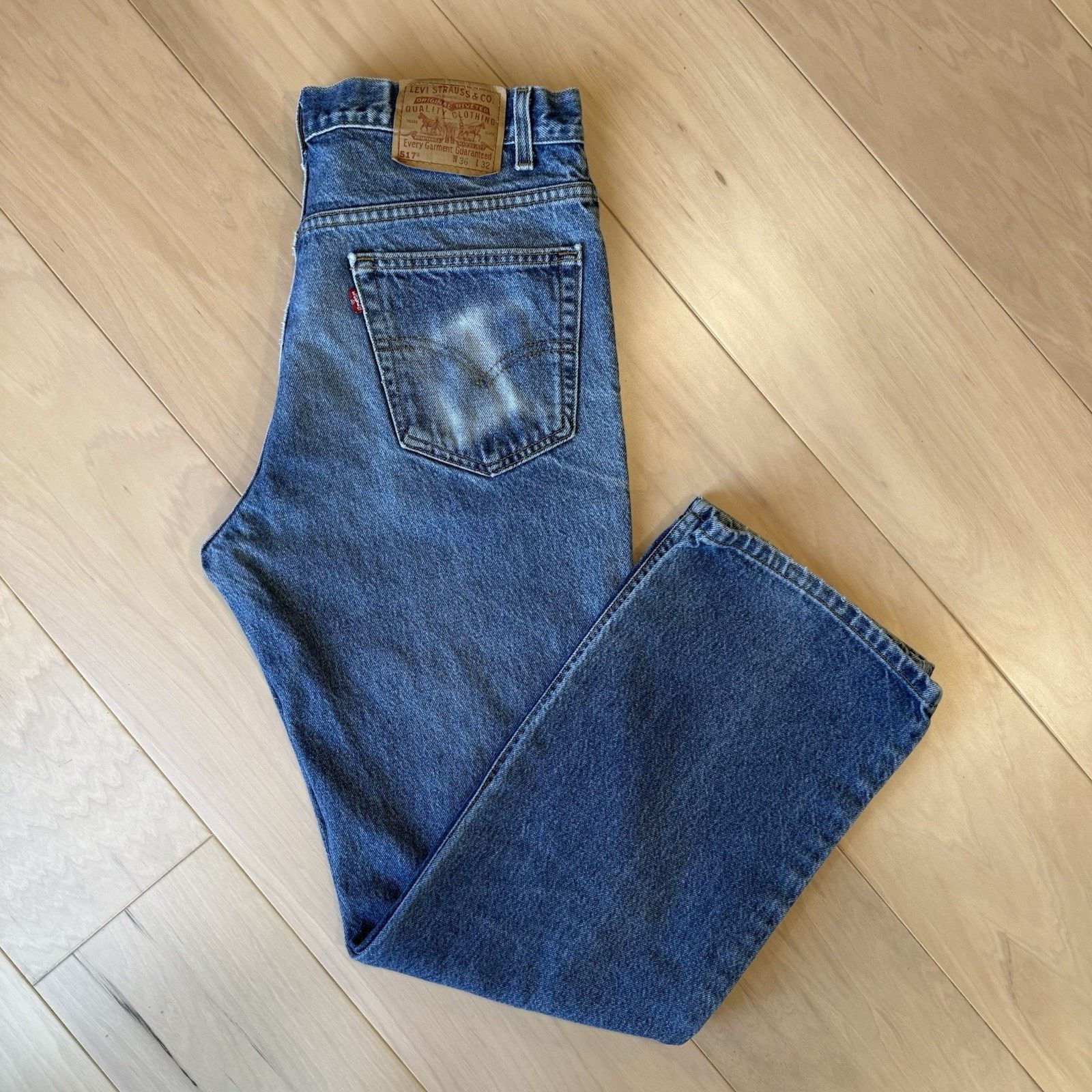 Levi's × Vintage Vintage Levis 517 Jeans 34 Blue 80s Denim Made in USA Size US 34 / EU 50 - 2 Thumbnail