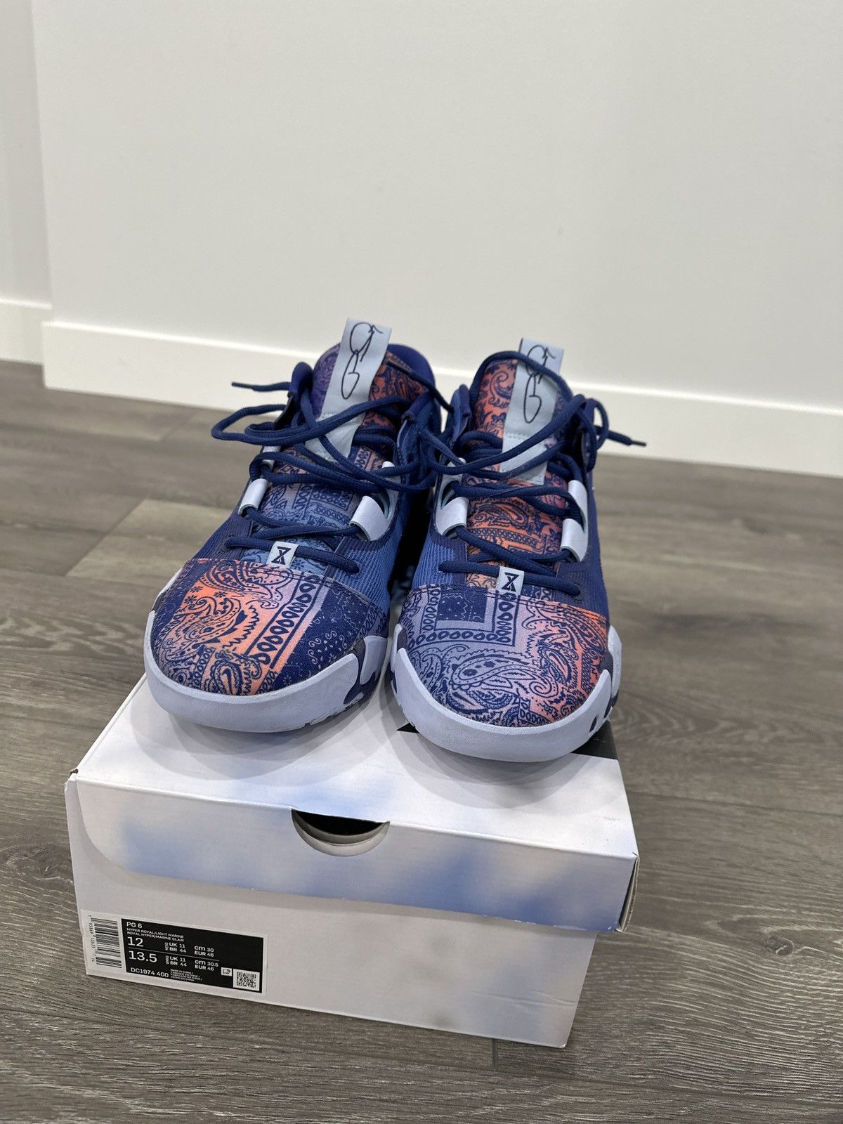 Nike Pg 6 blue paisley Size US 12 / EU 45 - 5 Thumbnail