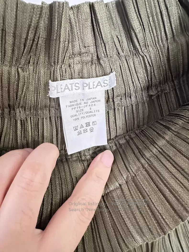 Issey Miyake Issey Miyake size:5 Avocado green pleated straight-leg pan Size 31" - 8 Thumbnail