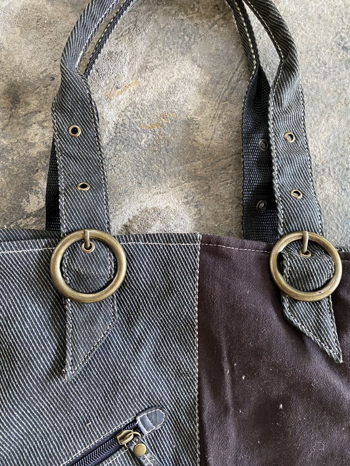 20471120 × THE WORLD IS YOURS × Vintage Vintage Canvas Denim Tote Bag Size ONE SIZE - 3 Thumbnail