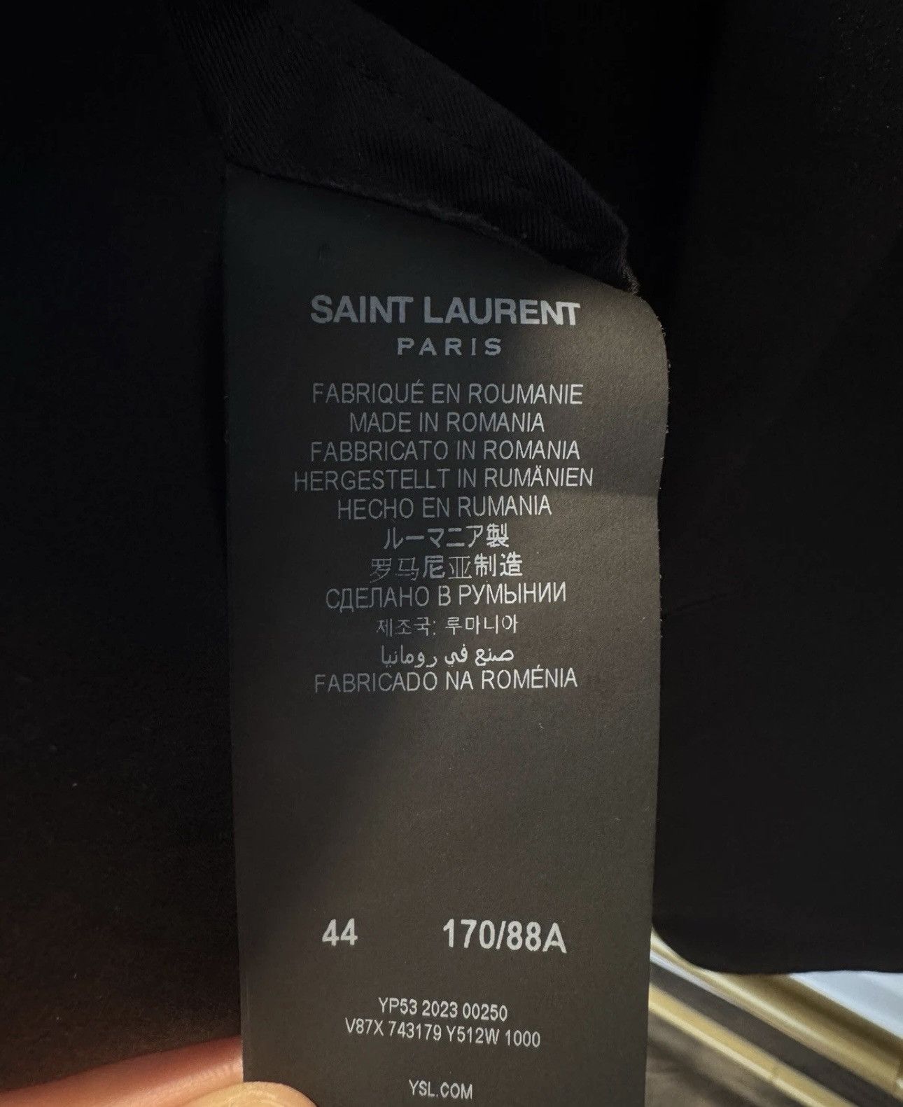 Saint Laurent Paris 2023 Peaked Lapel Le Smoking Blazer 44 Size 44R - 5 Thumbnail