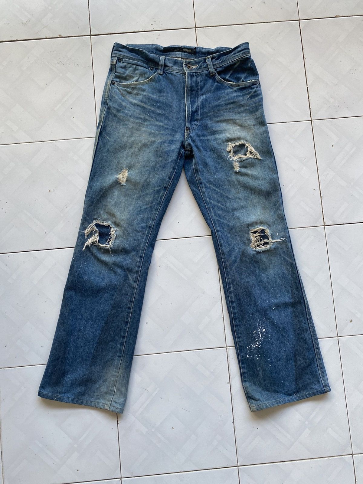 Schlussel Vintage Paint Splater Distressed Jeans Size US 30 / EU 46 - 3 Thumbnail