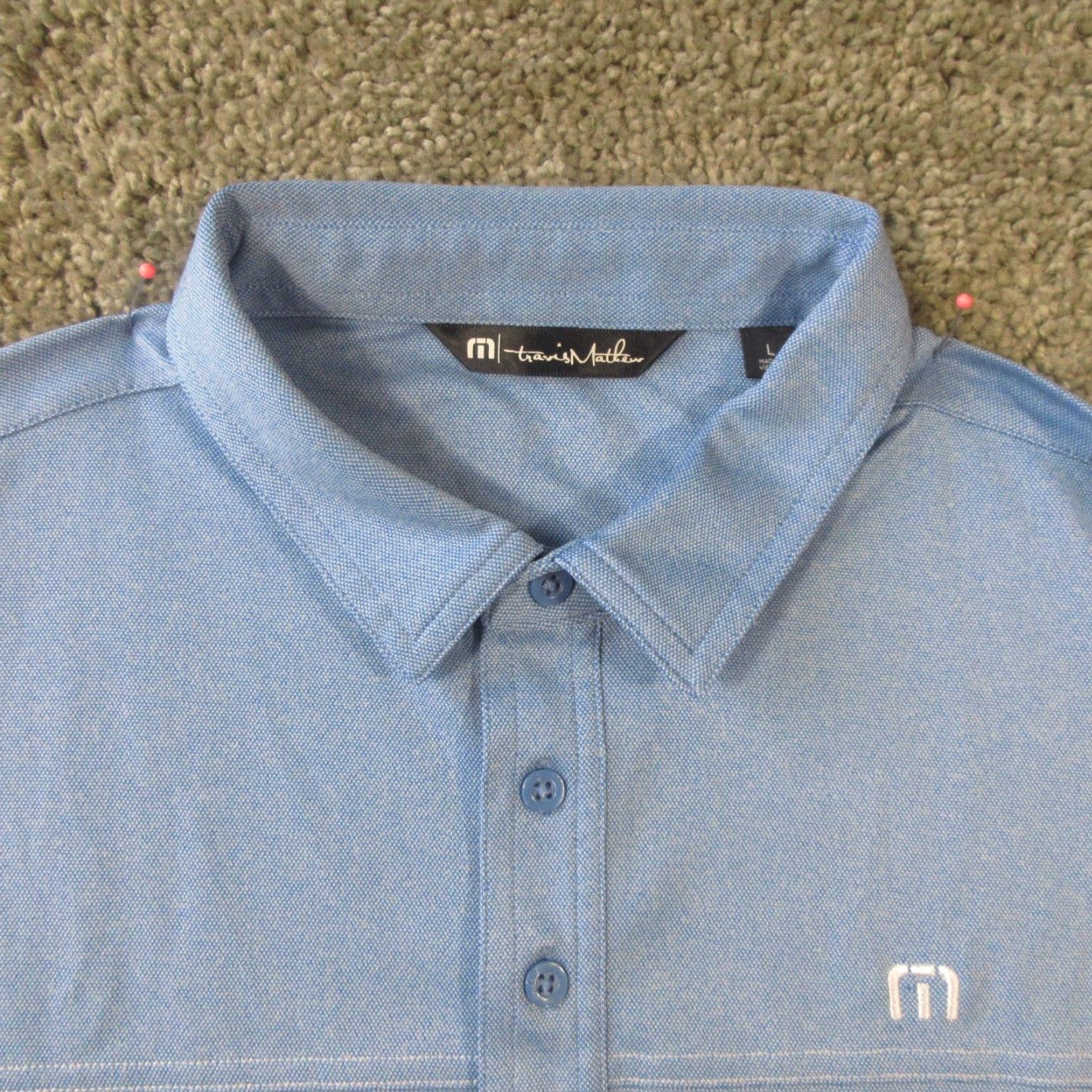TravisMathew Travis Mathew Polo Shirt Mens Large Blue Embroidered Shoulder Golf Shirt Polo Mens Large Blue Embroidered On Shoulder Size US L / EU 52-54 / 3 - 4 Thumbnail
