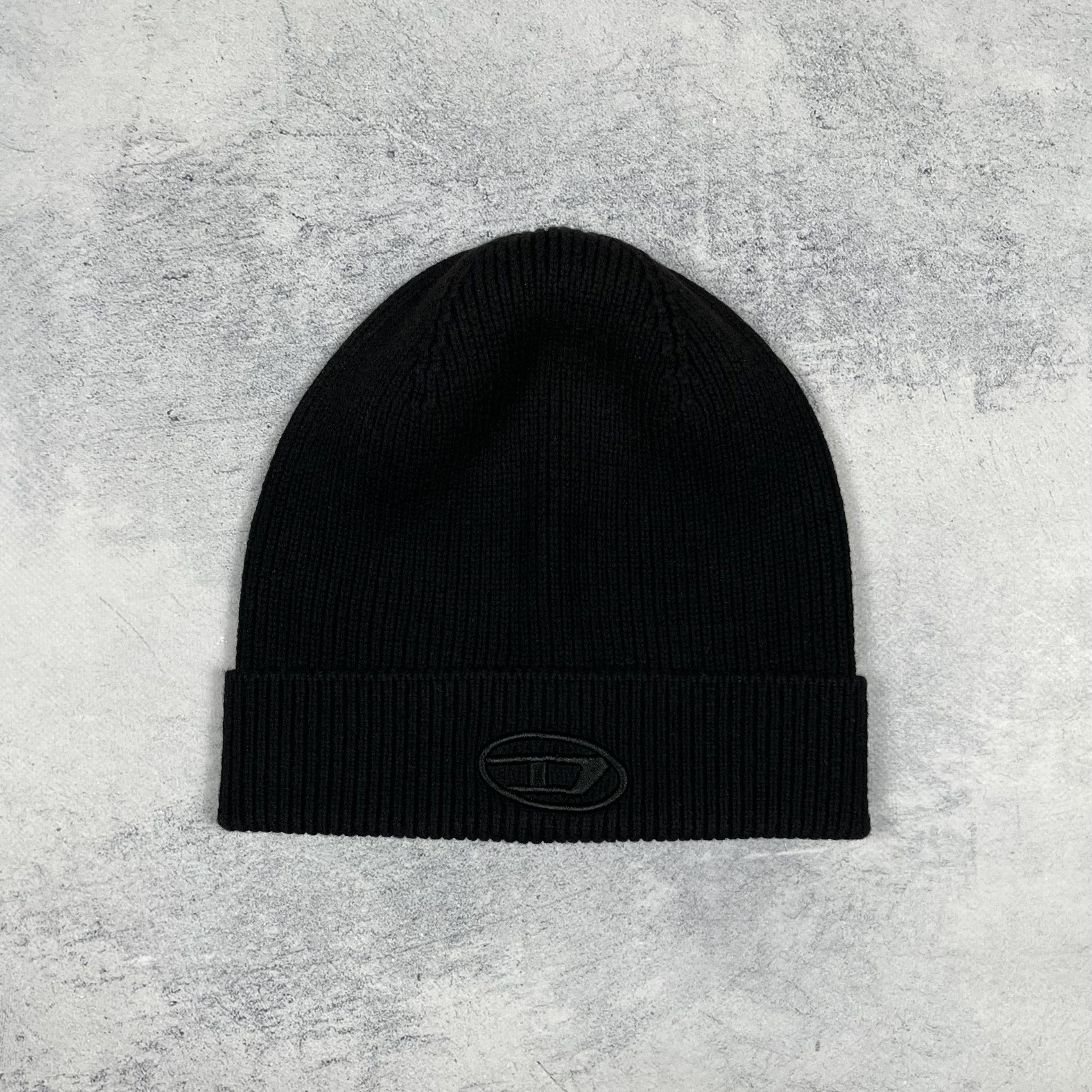 Diesel Designer Diesel Big D Logo Beanie Hat Size ONE SIZE - 2 Thumbnail