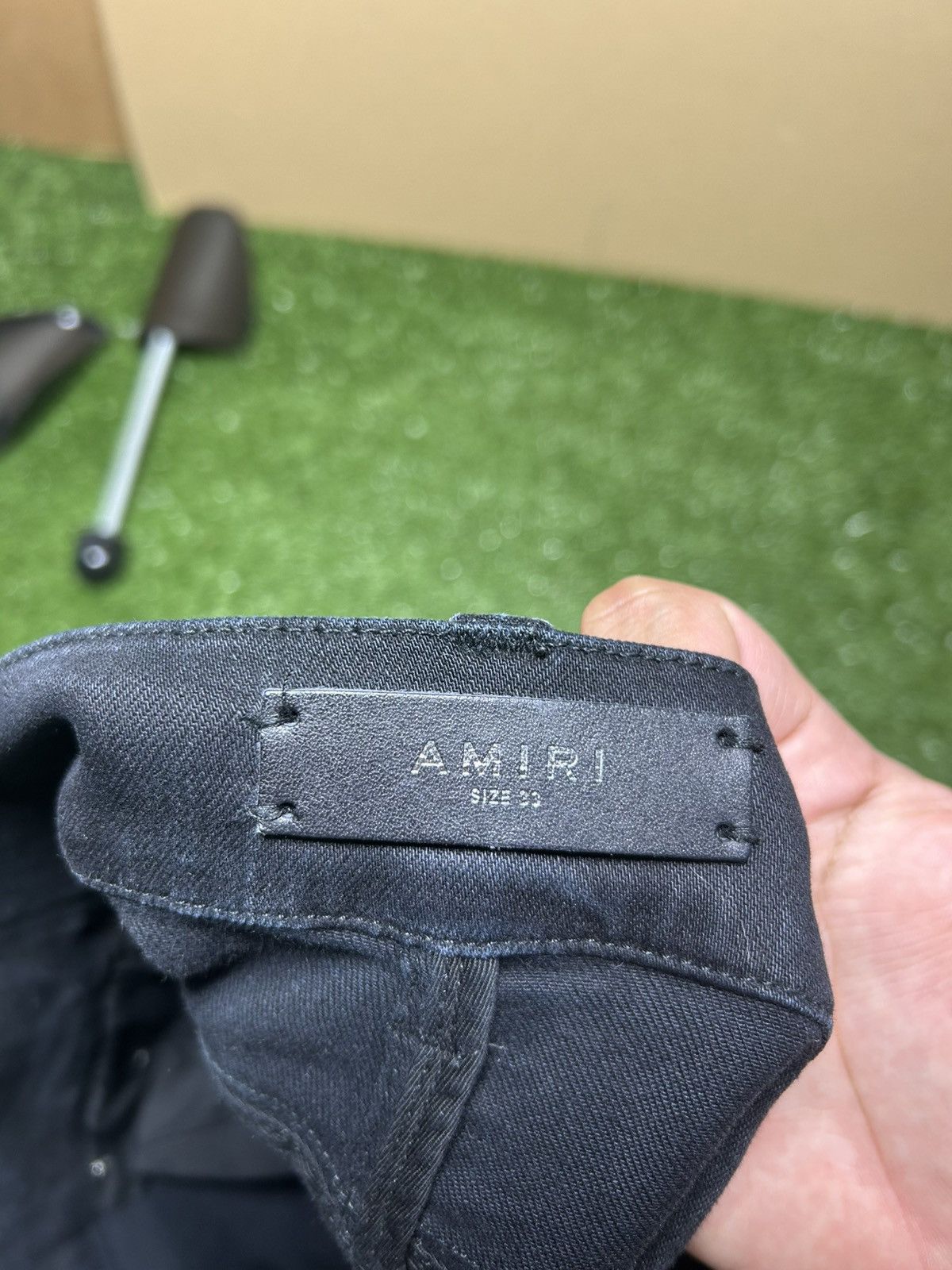 Amiri Amiri drip logo jeans black Size US 33 - 7 Thumbnail
