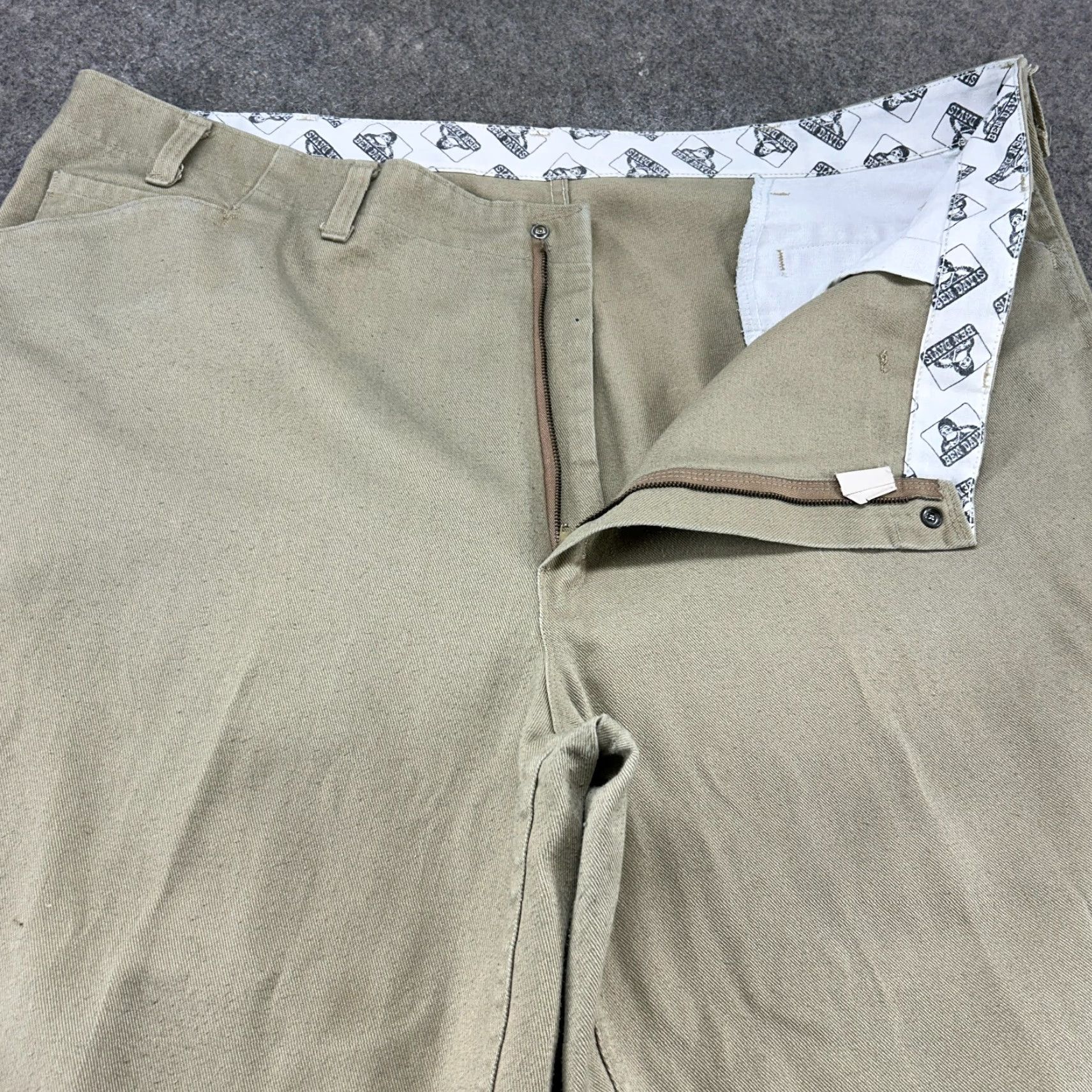 Ben Davis VINTAGE Ben Davis Pants Mens 48x31 Beige Straight Gorilla Cut Baggy Skater 90s Size US 32 / EU 48 - 2 Thumbnail