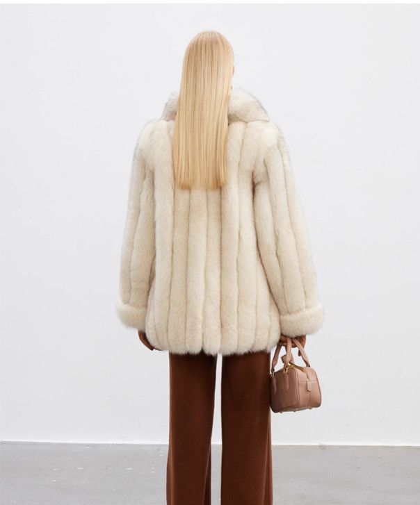 Other Women’s Ivory Dream Fox Fur Coat Size L / US 10 / IT 46 - 4 Thumbnail