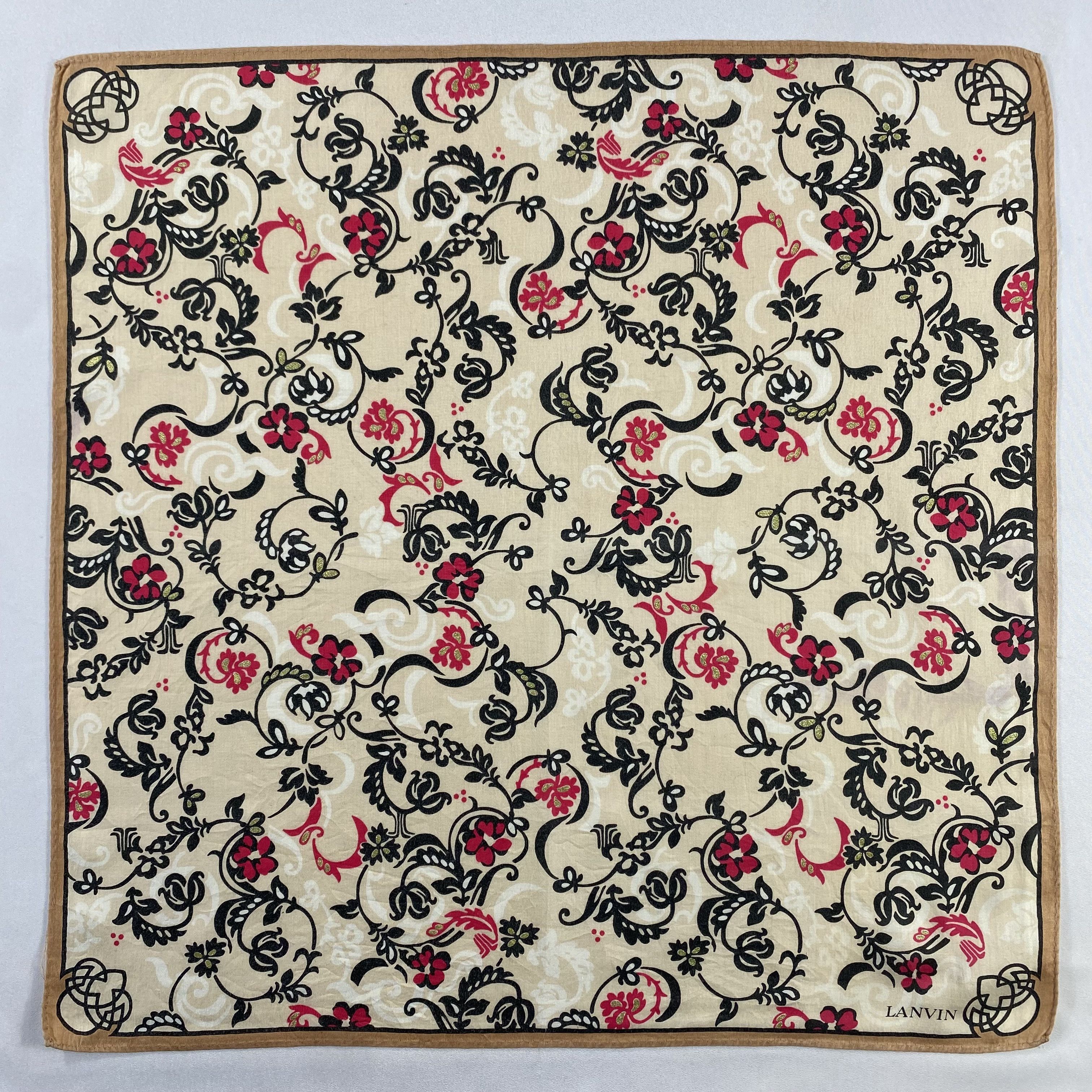 Lanvin × Vintage Lanvin Bandana/ Handkerchief / Neckerchief-P1742 Size ONE SIZE - 1 Thumbnail