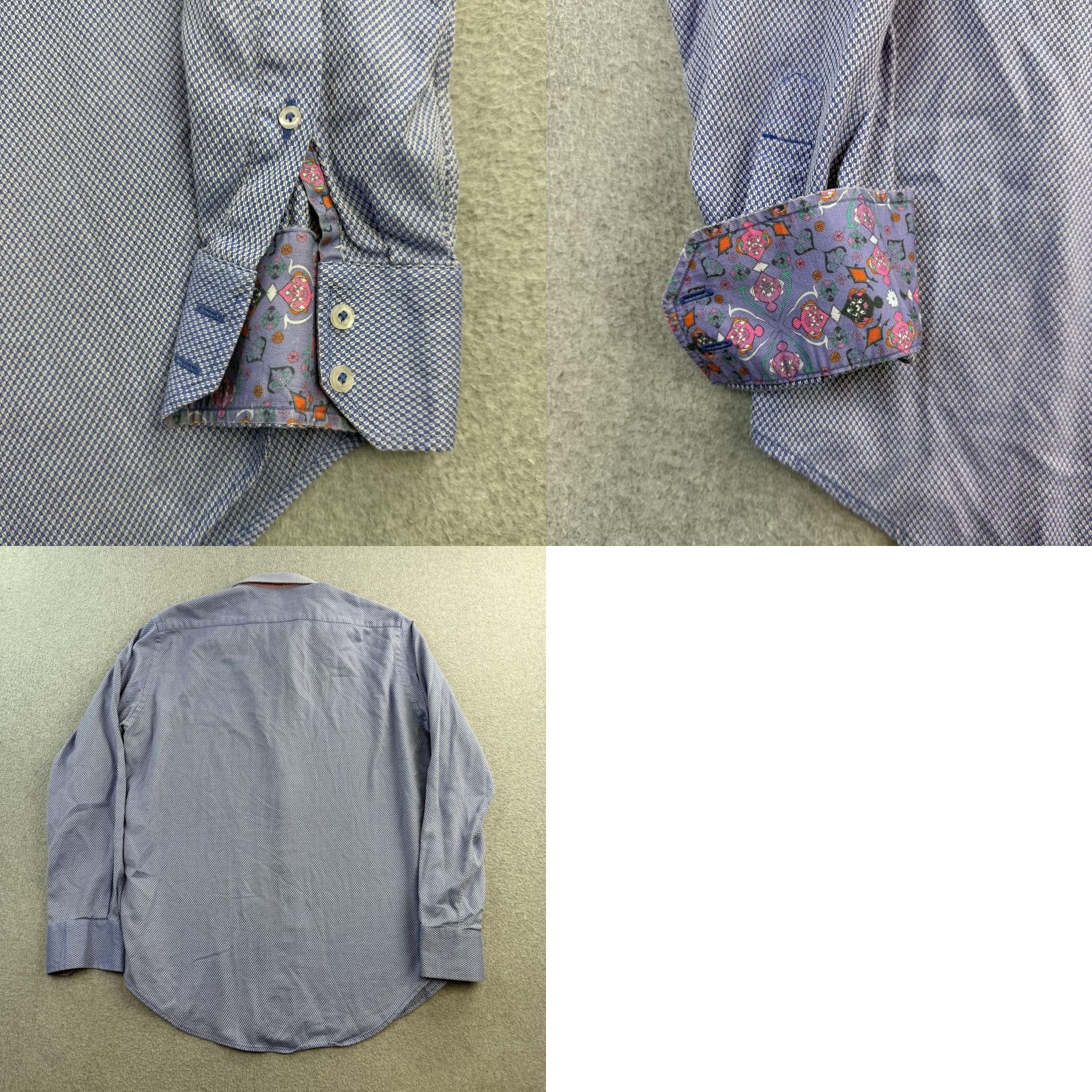 Robert Graham Robert Graham Shirt Mens Large Blue Geometric Print Long Sleeve Button Up Size US L / EU 52-54 / 3 - 8 Thumbnail