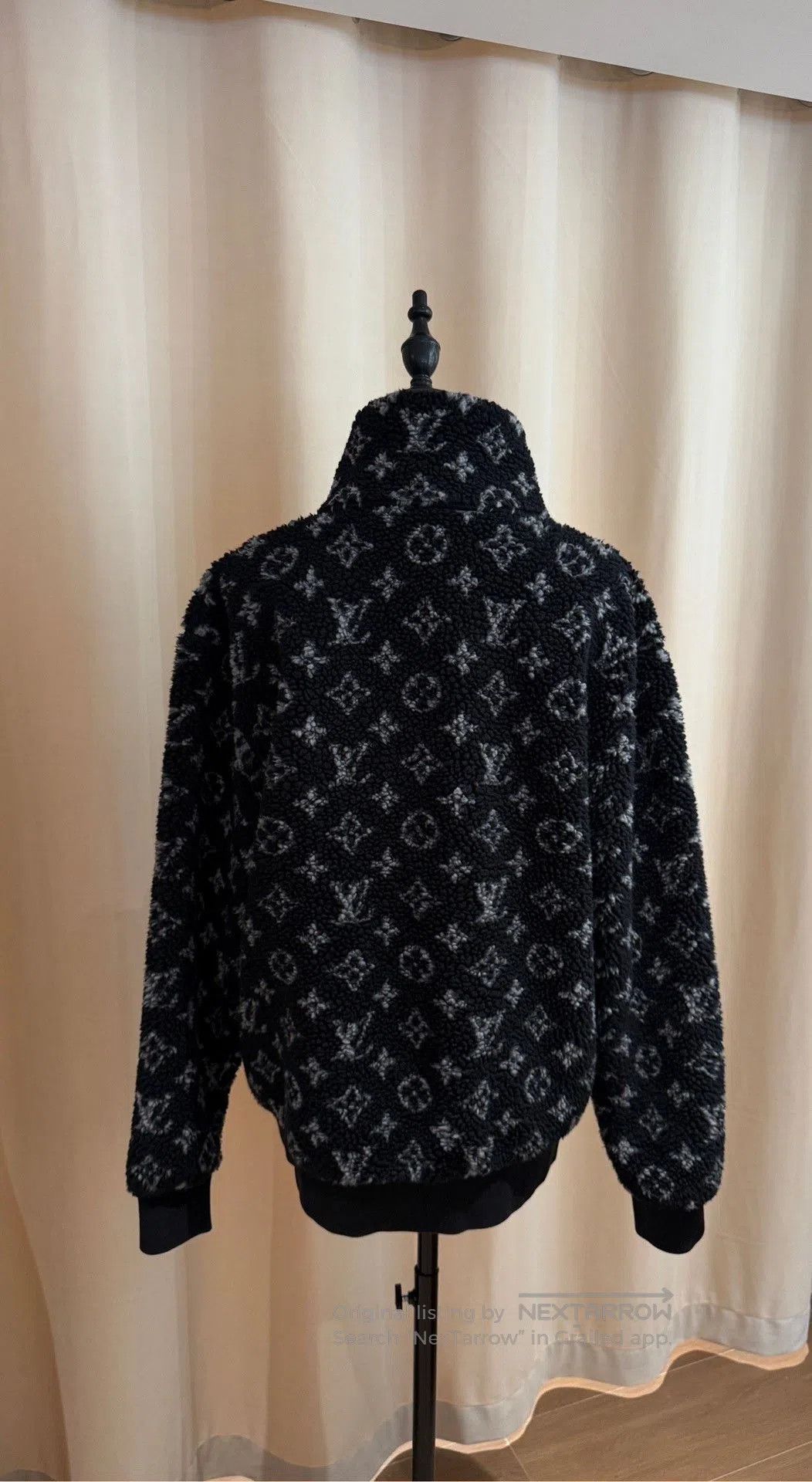 Louis Vuitton LV Black Teddy All-Over Logo Coat. Size US S / EU 44-46 / 1 - 1 Thumbnail