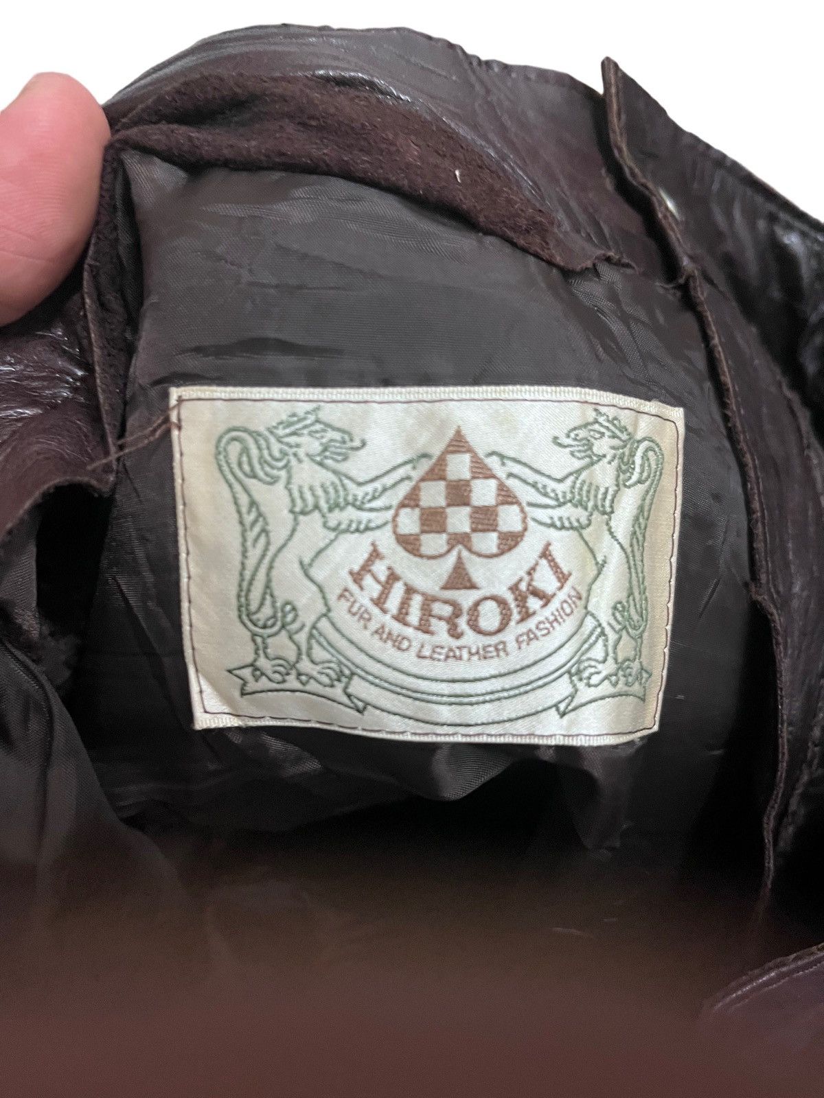 Japanese Brand × Vintage Vintage Hiroki Brown Patches Work Leather Pants Size US 30 / EU 46 - 9 Thumbnail
