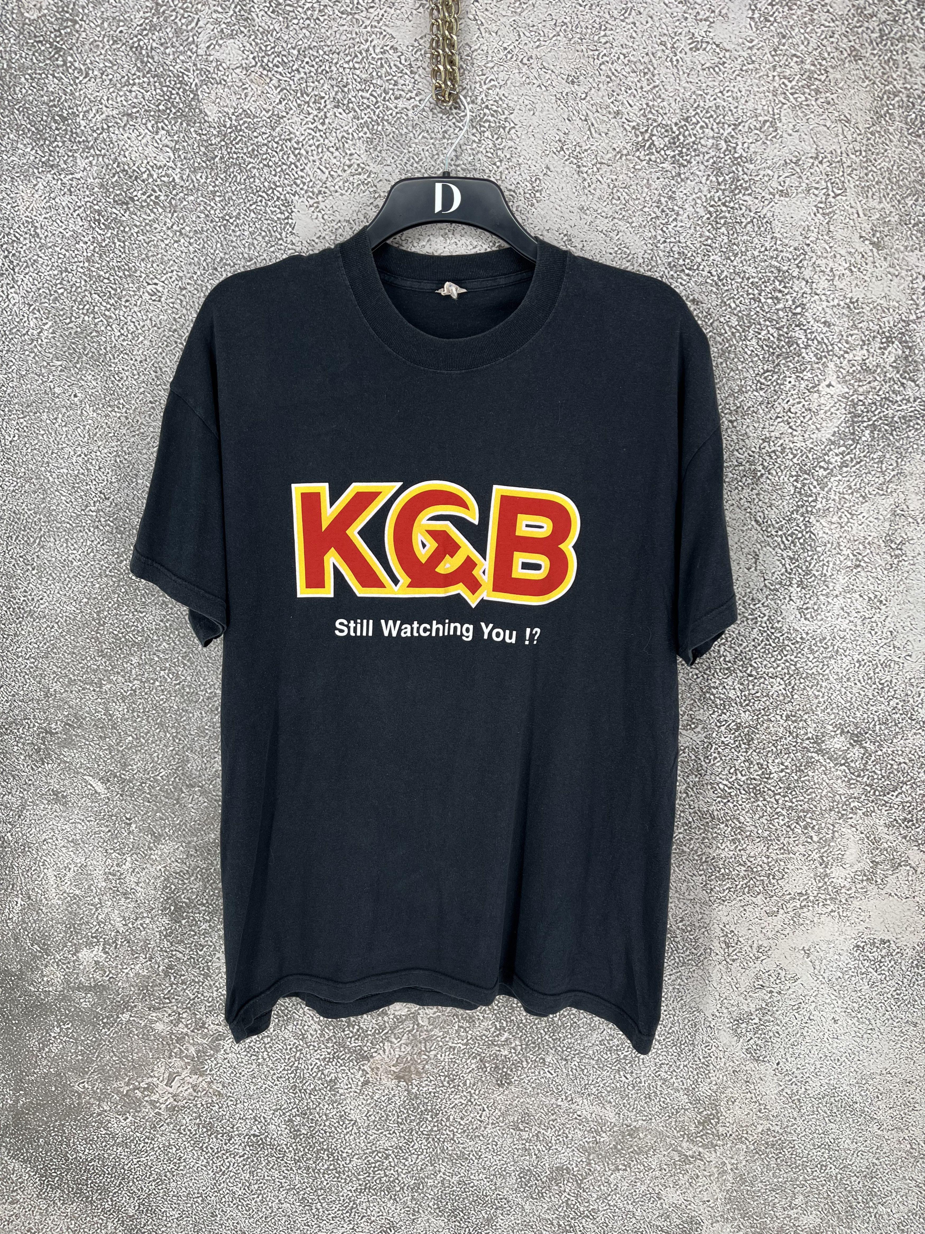 Vintage Vintage 90's KGB Soviet Union T-Shirt Large Single Stitch Size US XL / EU 56 / 4 - 1 Thumbnail