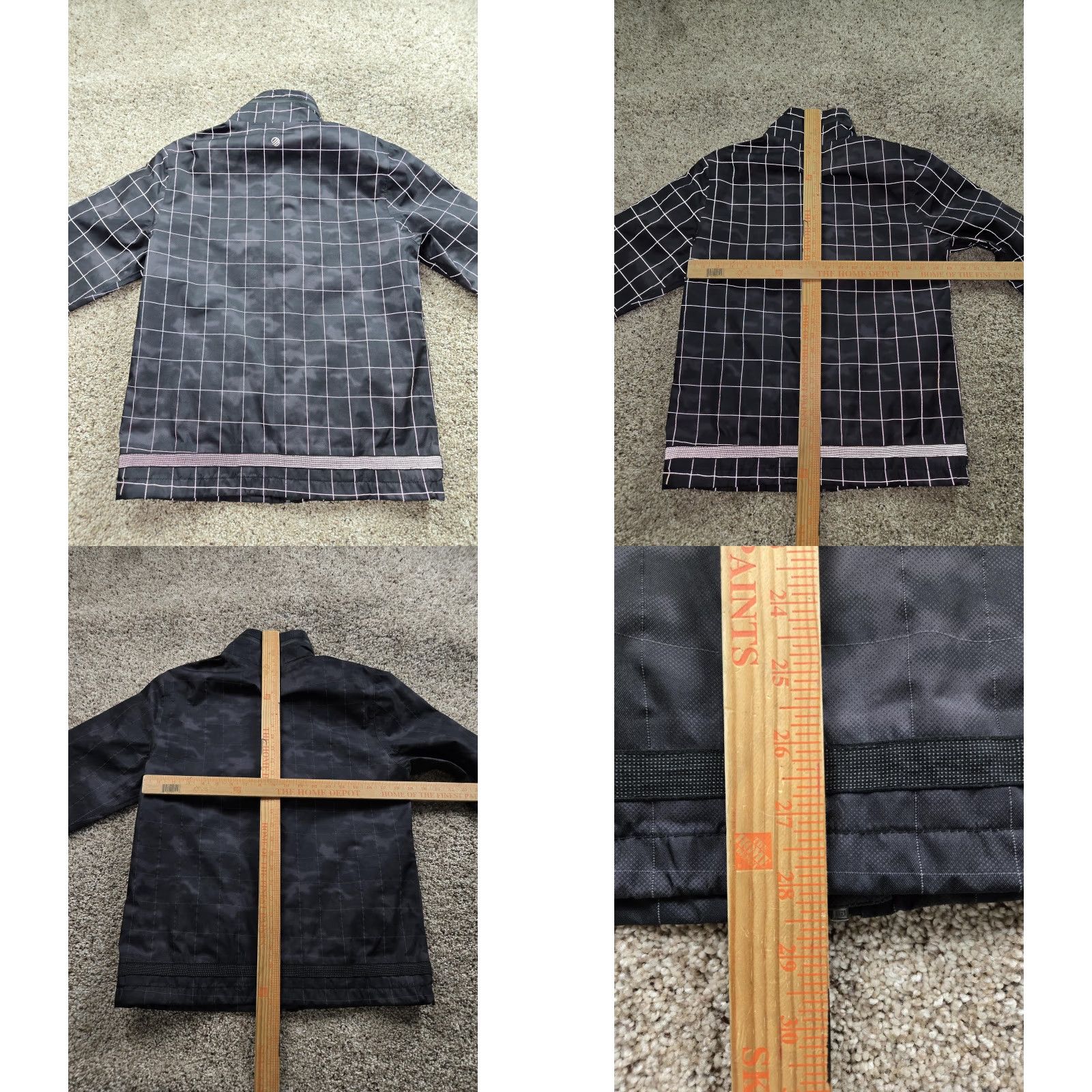 Vintage MPG x Betabrand Jacket Small Black Reversible Reflective Grid Plaid Full Zip Mens Size US S / EU 44-46 / 1 - 8 Thumbnail