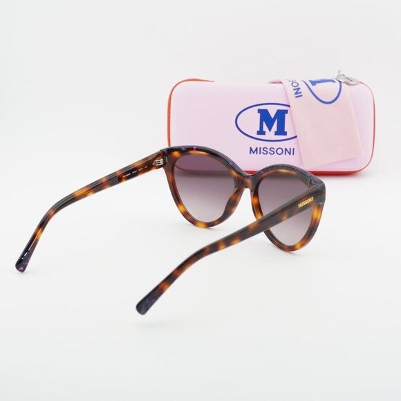 Missoni Missoni MIS 0088/S 0AY0 3X Sunglasses Havana Cat Eye Frame Size ONE SIZE - 10 Thumbnail