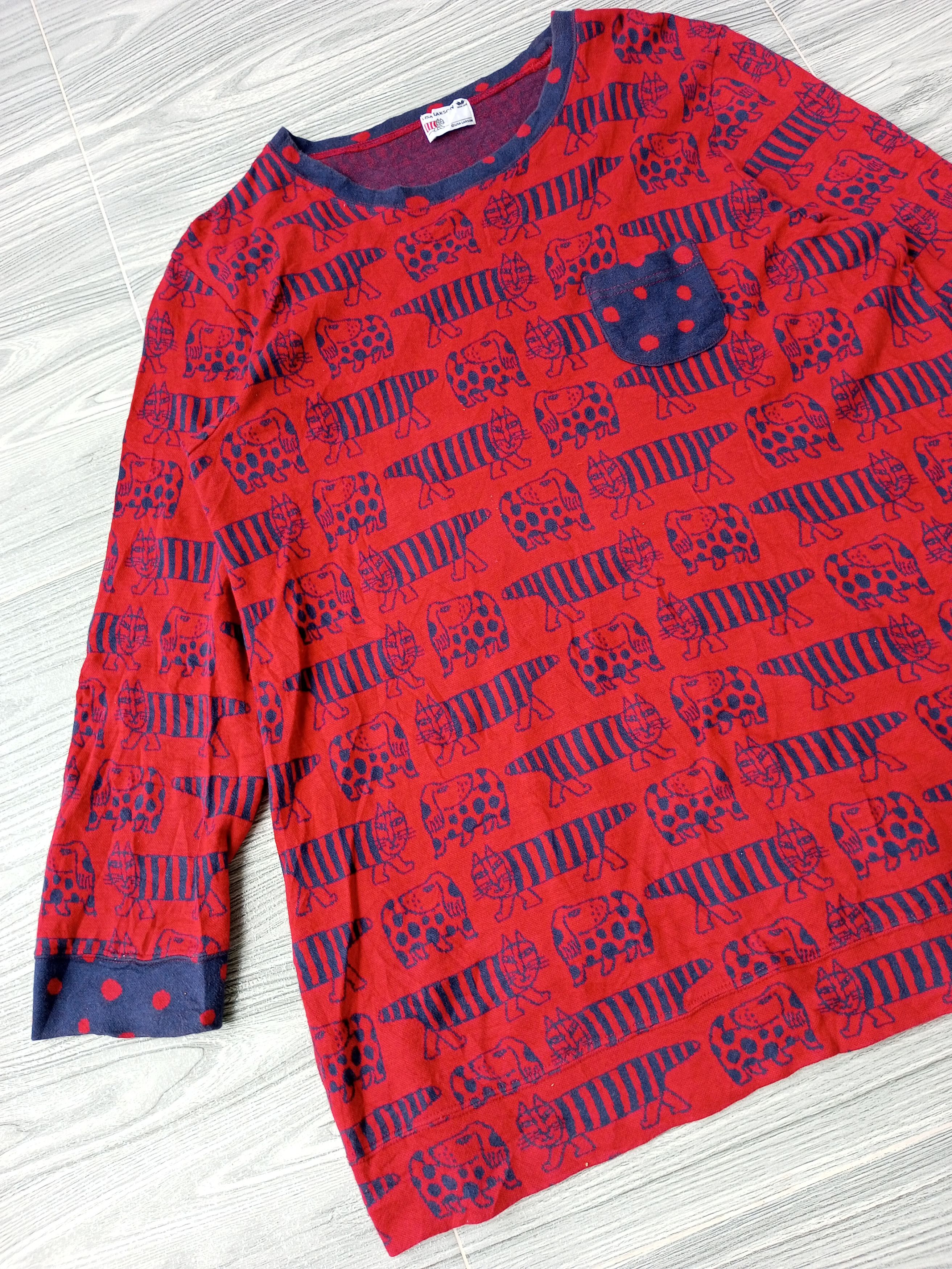 Japanese Brand Lisa Larson Designer Animal Design Long Sleeve T-shirt Size L / US 10 / IT 46 - 3 Thumbnail
