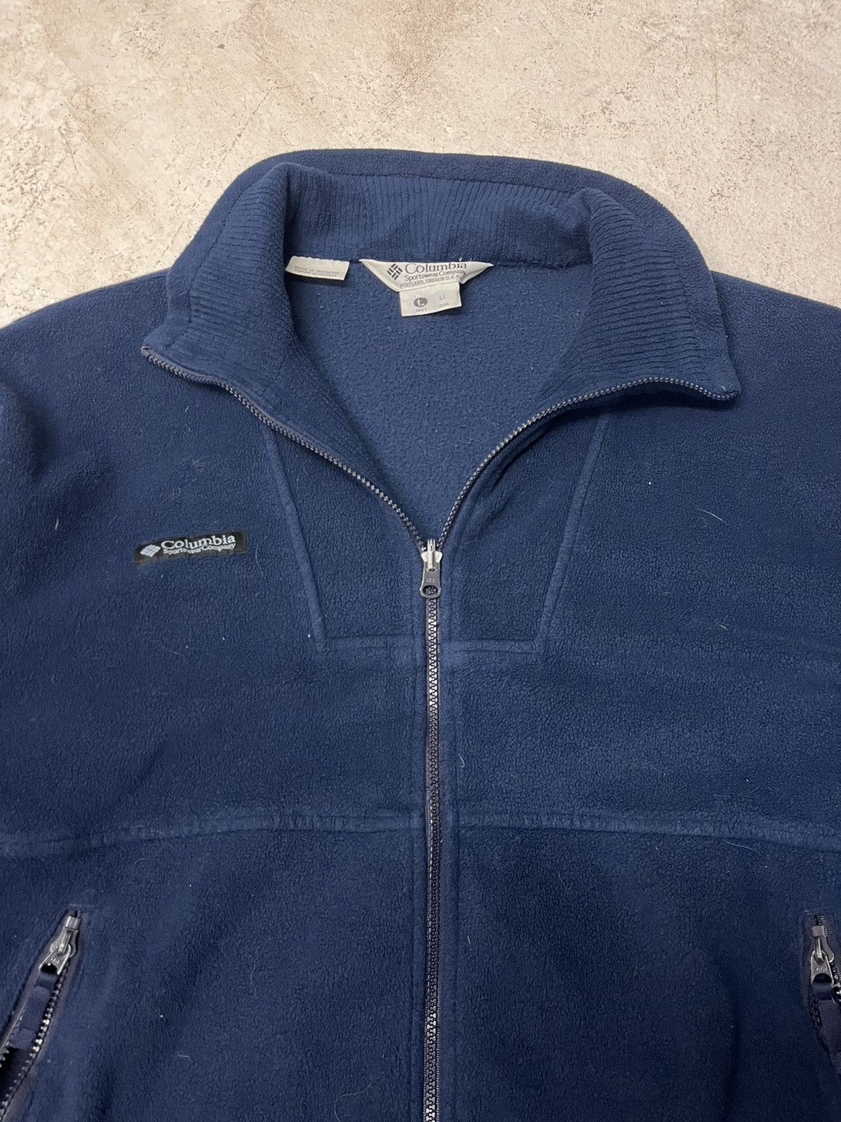 Columbia Vintage navy blue columbia fleece jacket Size US L / EU 52-54 / 3 - 1 Thumbnail