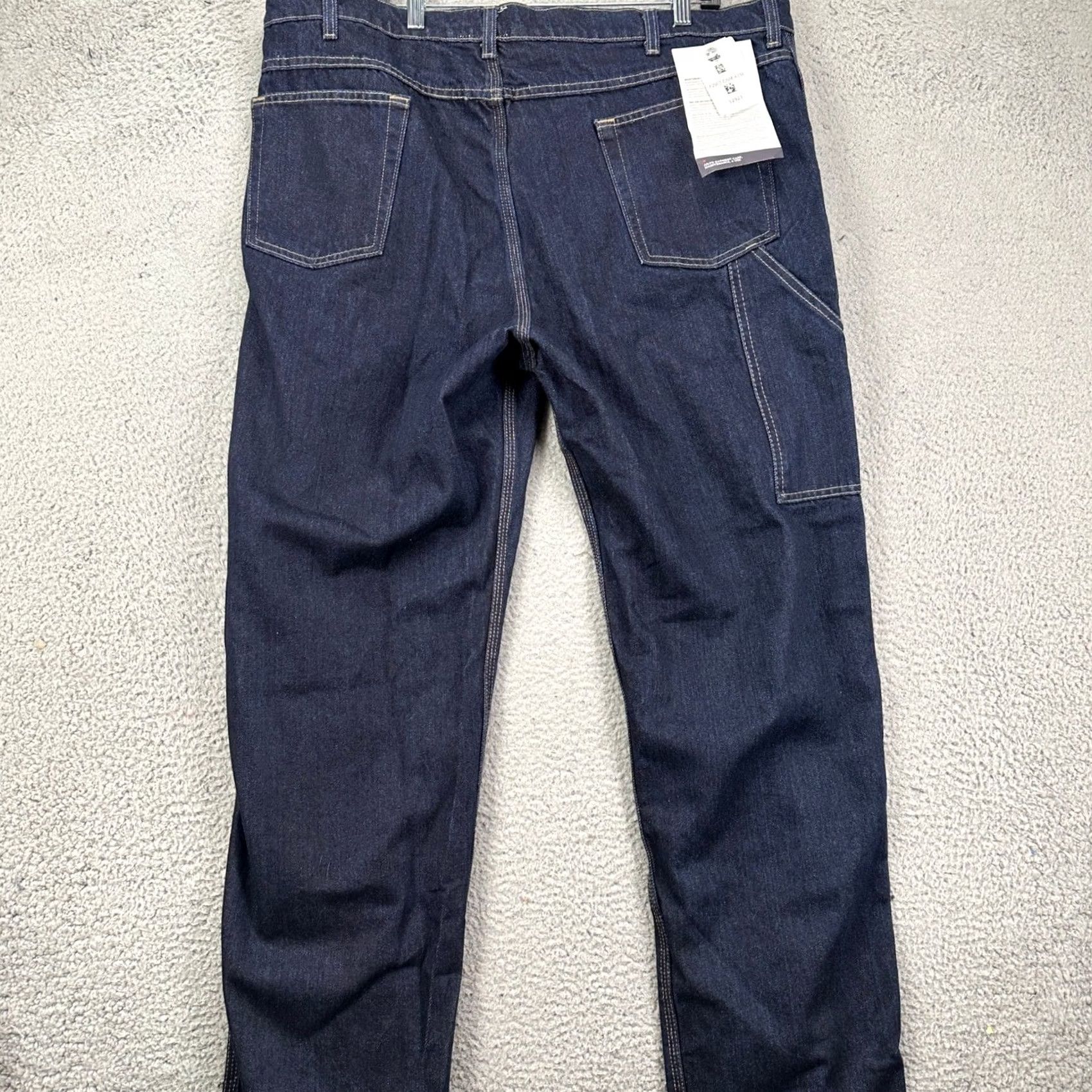 Denime Tyndale Jeans Carpenter Mens 42X34 Dark Wash Arc Rated Flame Resistant Denim NEW Size US 42 / EU 58 - 2 Thumbnail