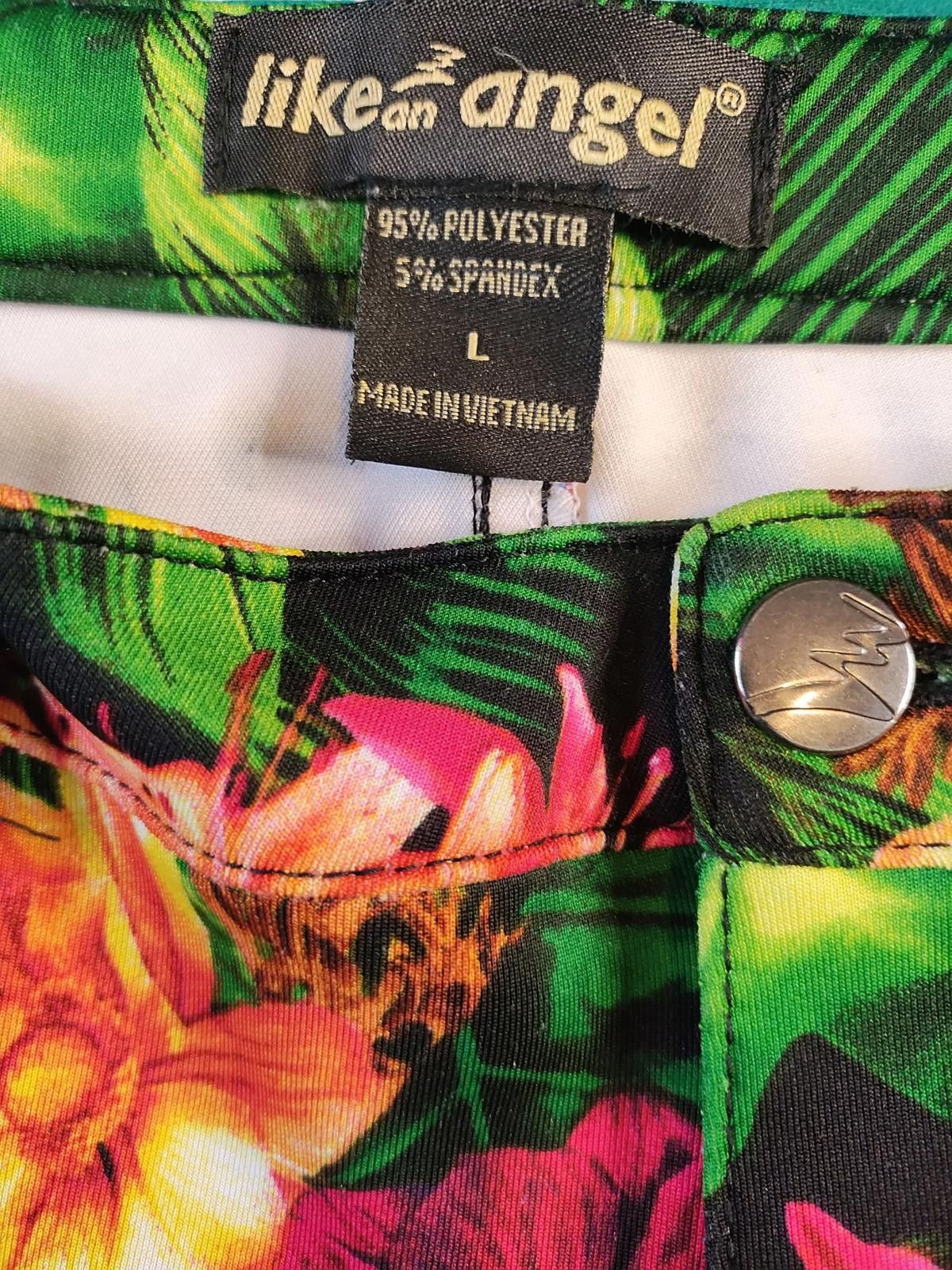 Other Like an Angel Women's Casual Pants with Vibrant Floral Print Size 32" / US 10 / IT 46 - 6 Thumbnail