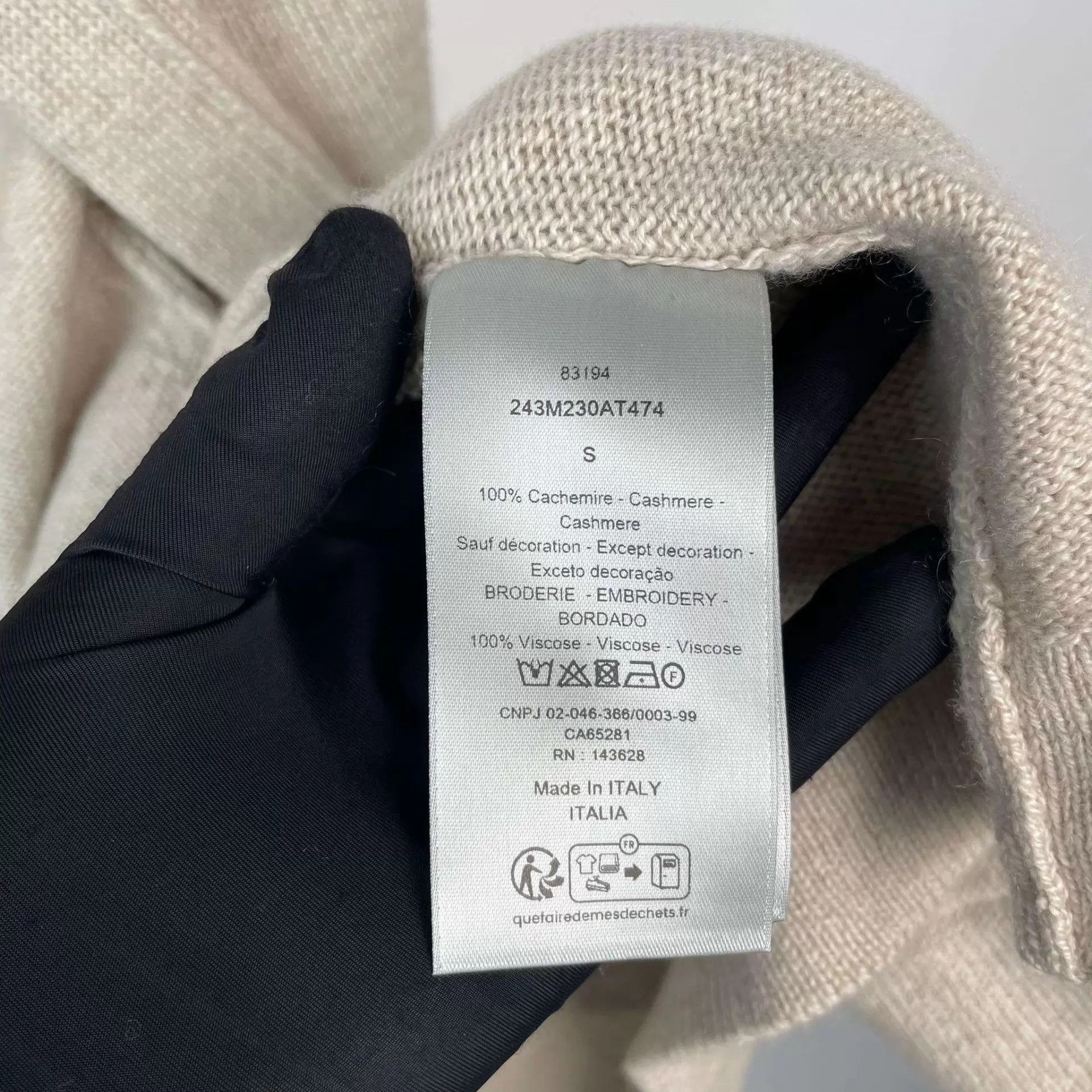 Dior Dior Cashmere Cardigan S Oatmeal Gray NWT S175 Size US S / EU 44-46 / 1 - 8 Thumbnail