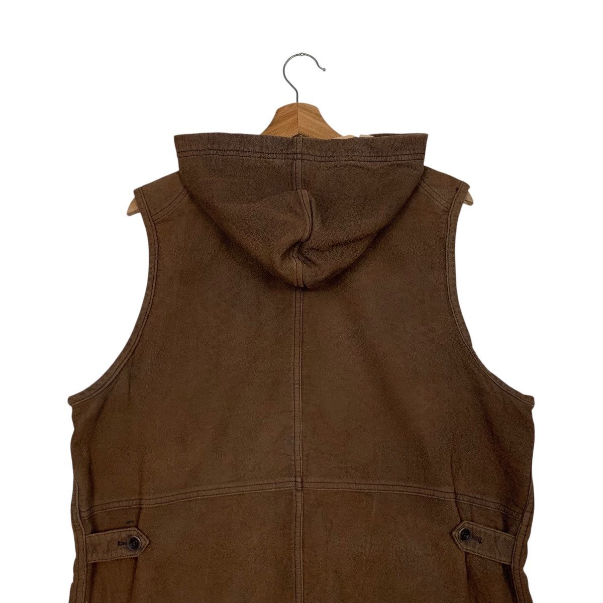 Japanese Brand DRUG STORE’S Patches Logo Hooded Button Vest #2828-C127 Size US M / EU 48-50 / 2 - 18 Thumbnail