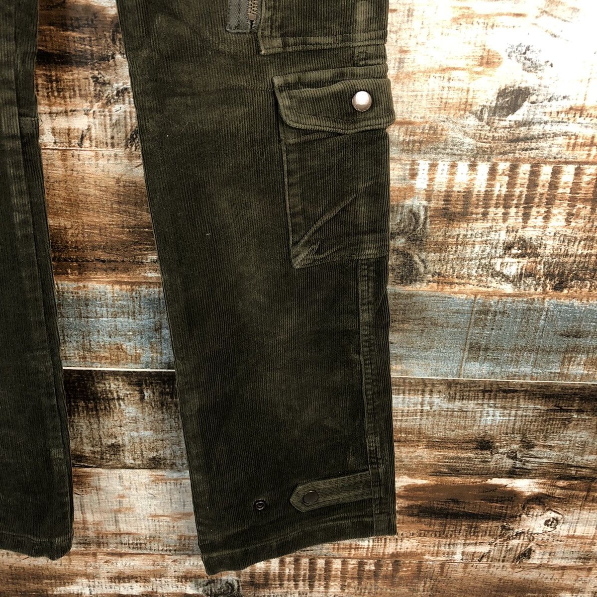 DL Ralph Lauren Green Multipocket Corduroy Pants #C754